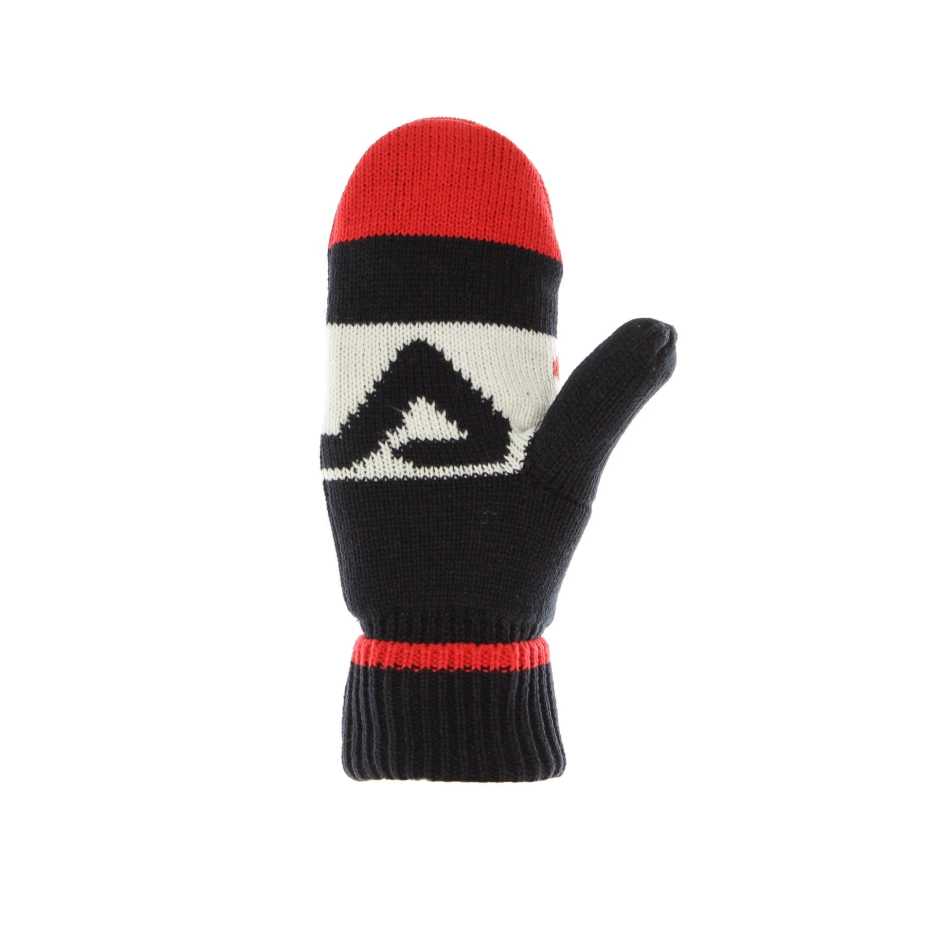 Fila, Guanti Uomo Intarsia Knitted Mittens, Black Iris/true Red/bright White