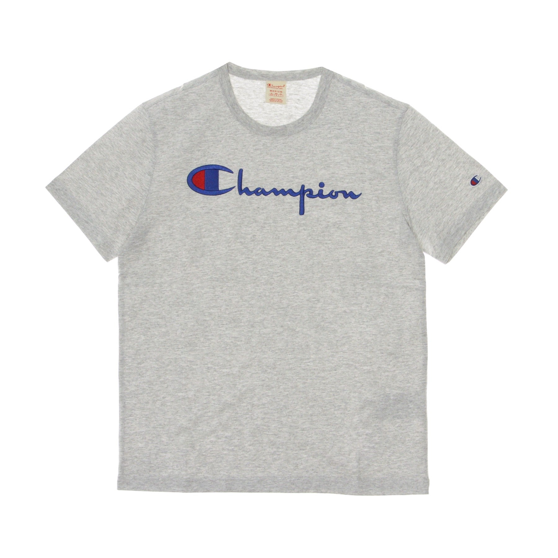 Champion, Maglietta Uomo Crewneck Tee, Ash Heather