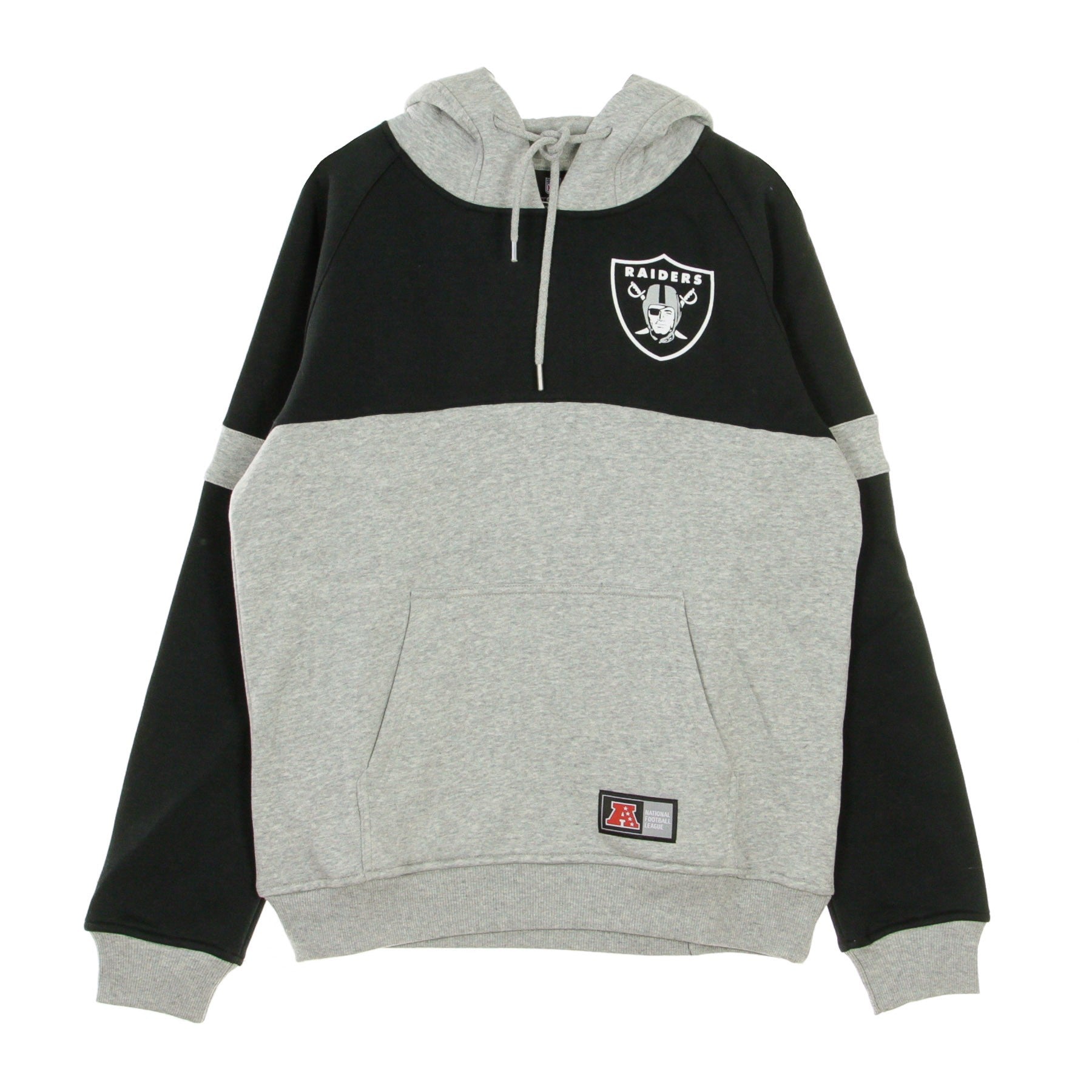 Majestic, Felpa Cappuccio Uomo Nfl Wells Fashion Hoody Oakrai, Heather Grey/original Team Colors