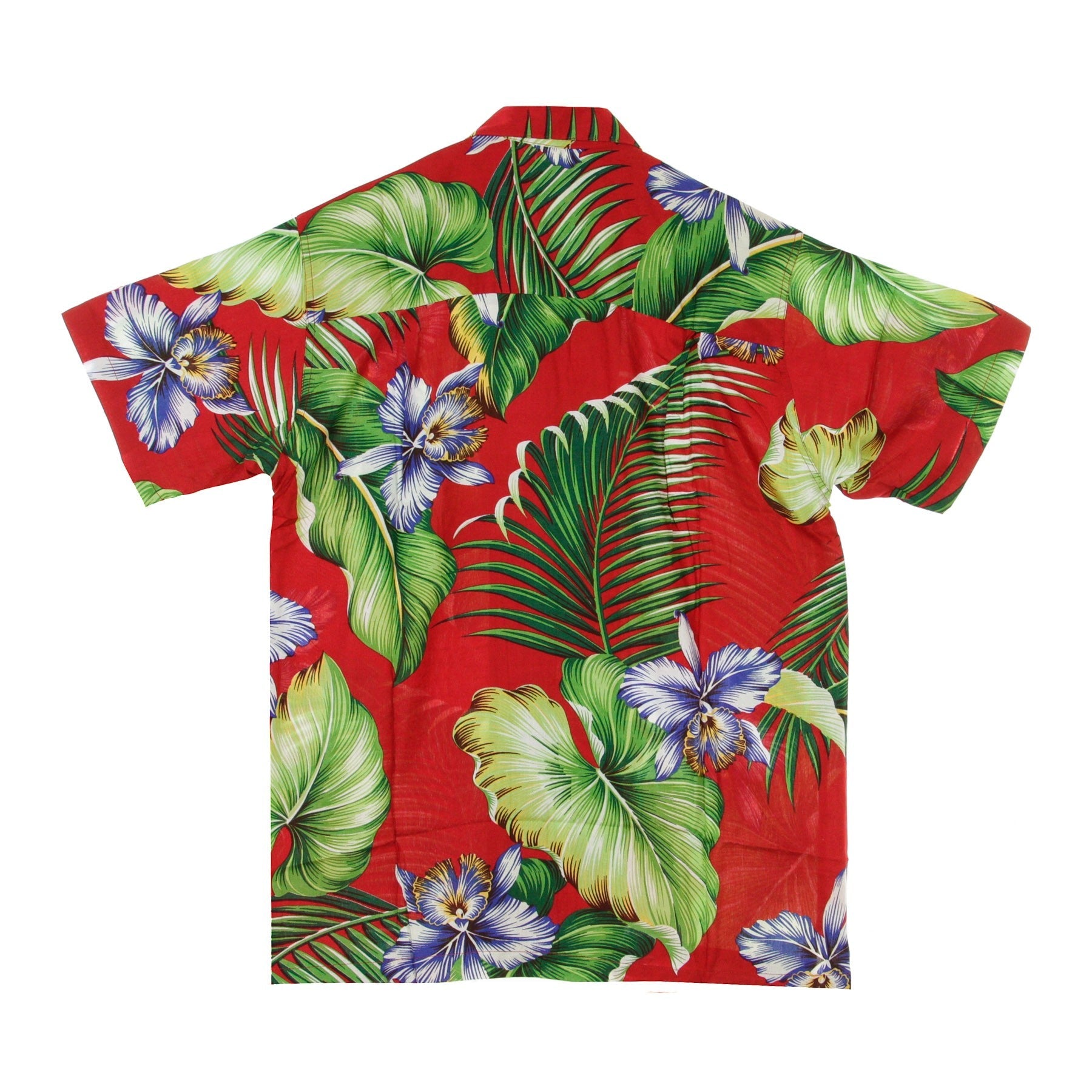 Camicia Manica Corta Uomo Hawaiian Shirt Manoa Red