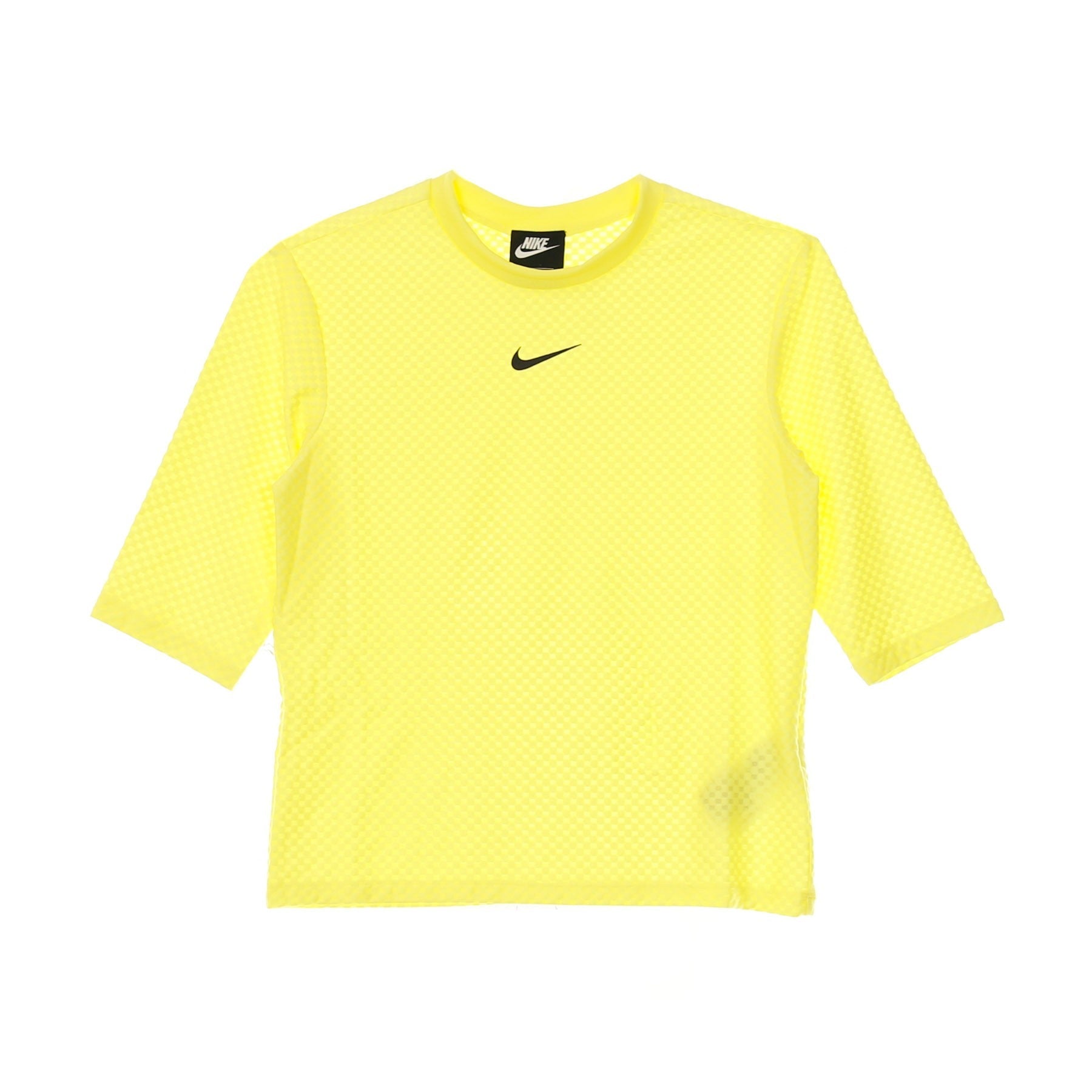 Nike, Maglietta Manica 3/4 Donna W Sportswear Icon Clash Top  Mesh, Lt Zitron/black