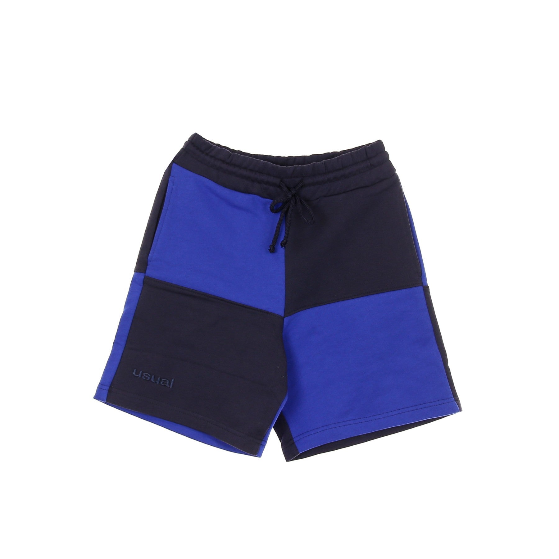 Usual, Pantalone Corto Tuta Uomo Bigcheck Short, Blue/black