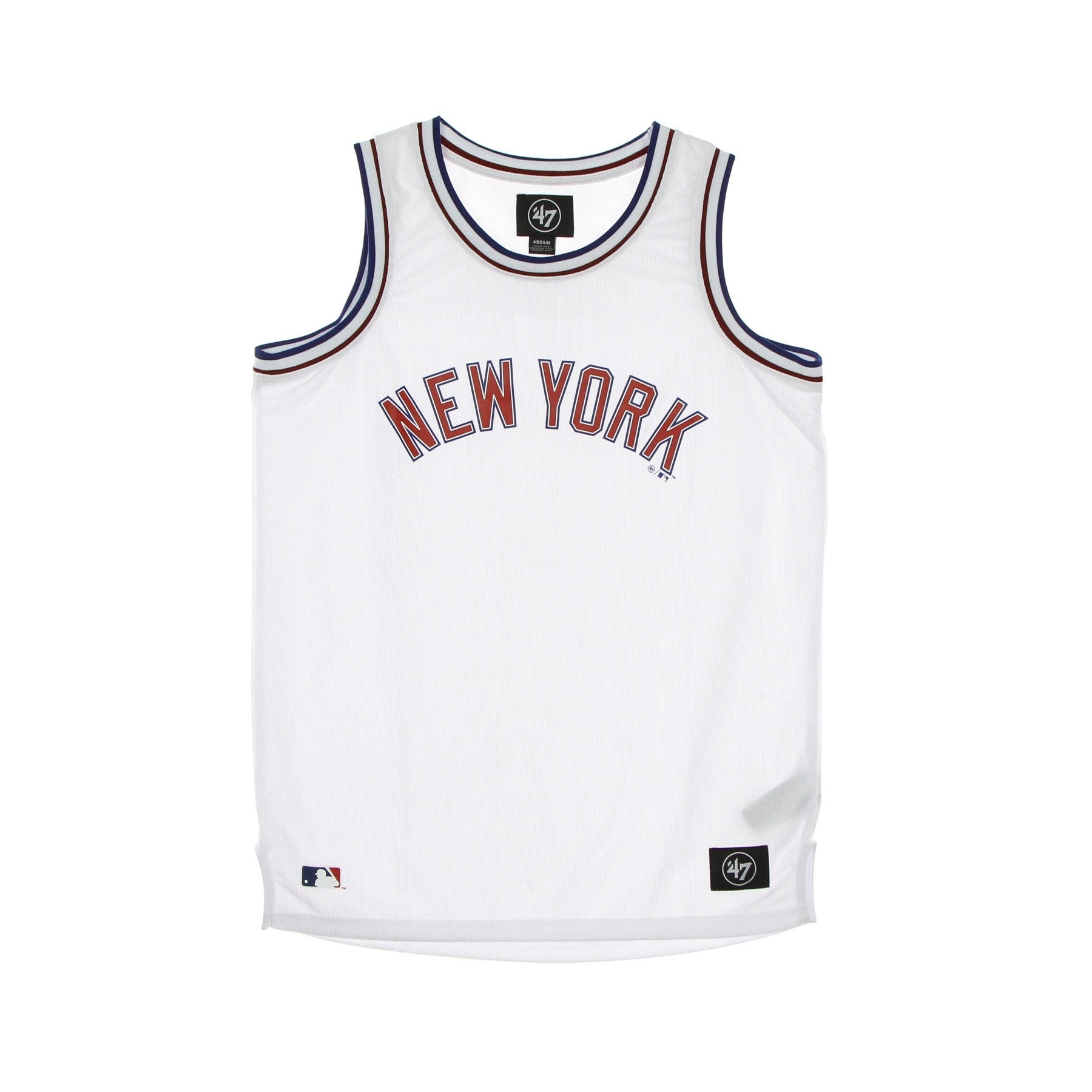 47 Brand, Canotta Tipo Basket Uomo Mlb Grafton Tank Neyyan, White Wash