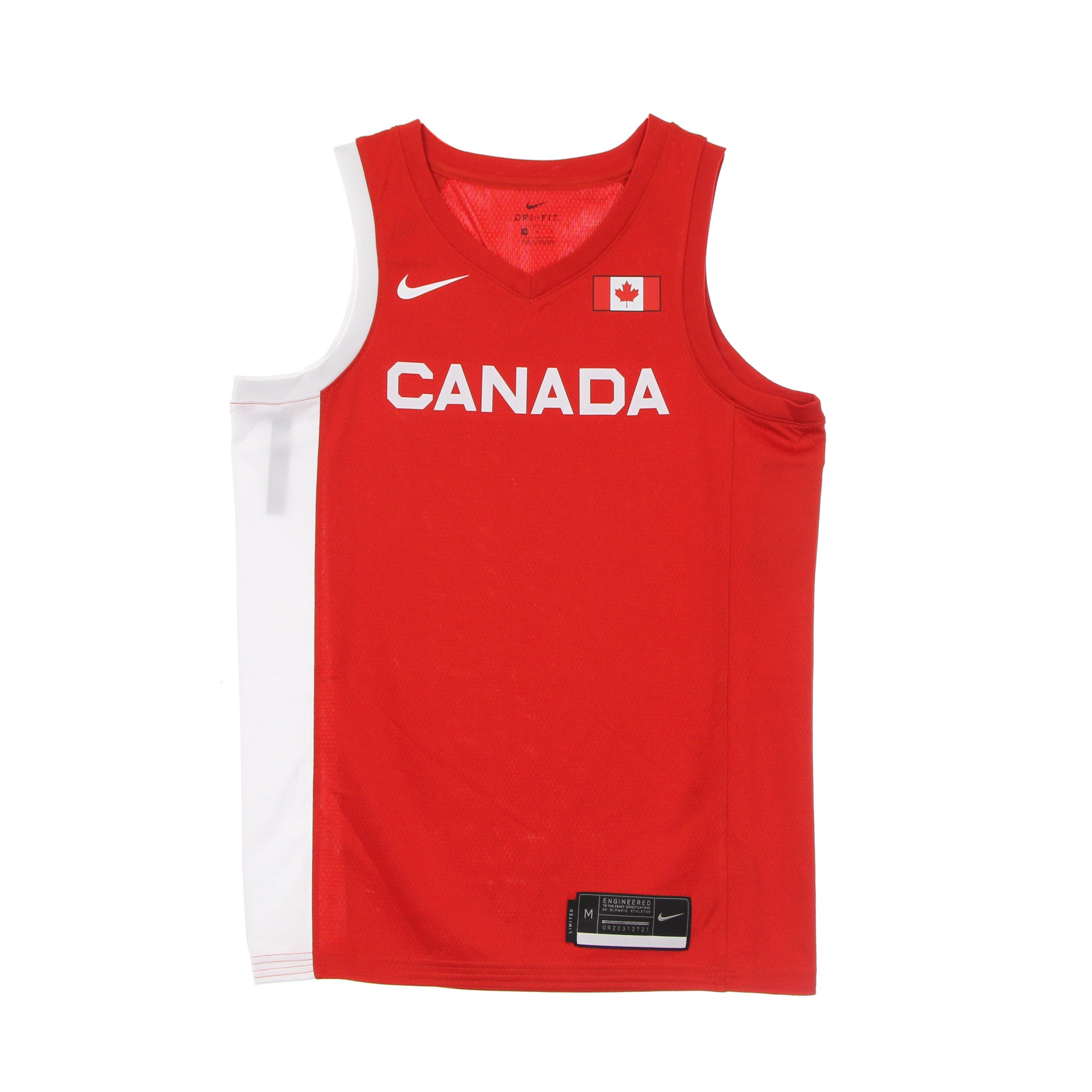 Nike Nba, Canotta Basket Uomo Olympics Nike Jersey Limited Canada Road, Sport Red/white