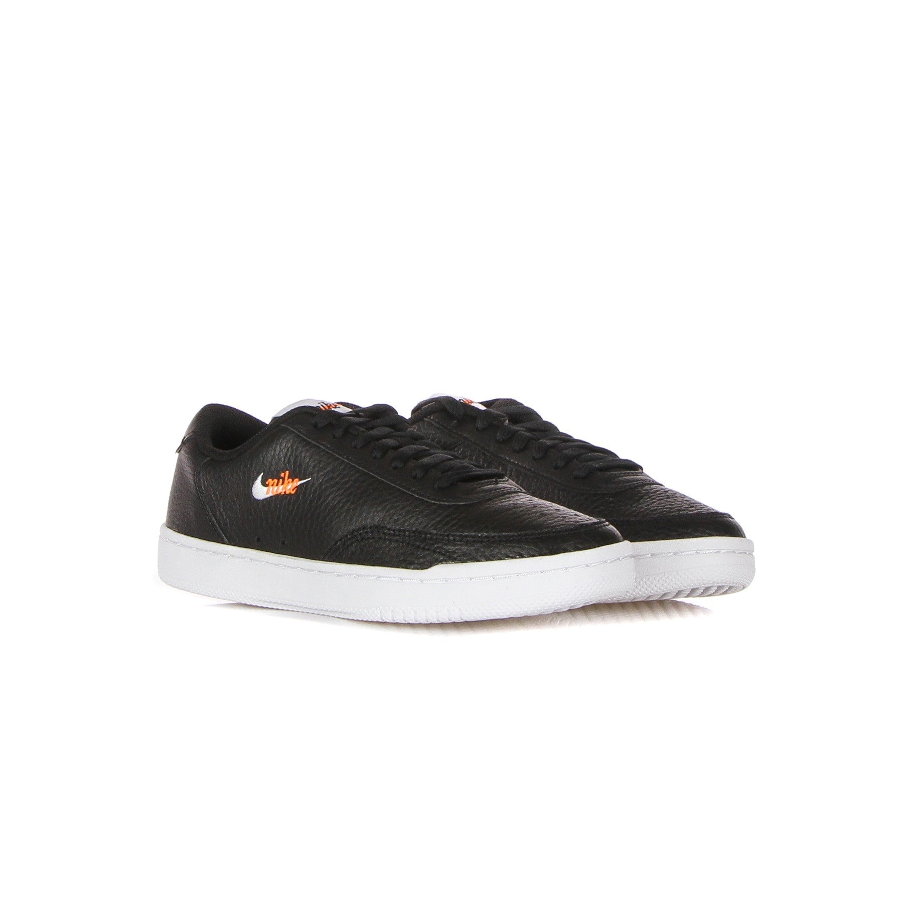 Nike, Scarpa Bassa Donna Wmns Court Vintage Premium, Black/white/total Orange