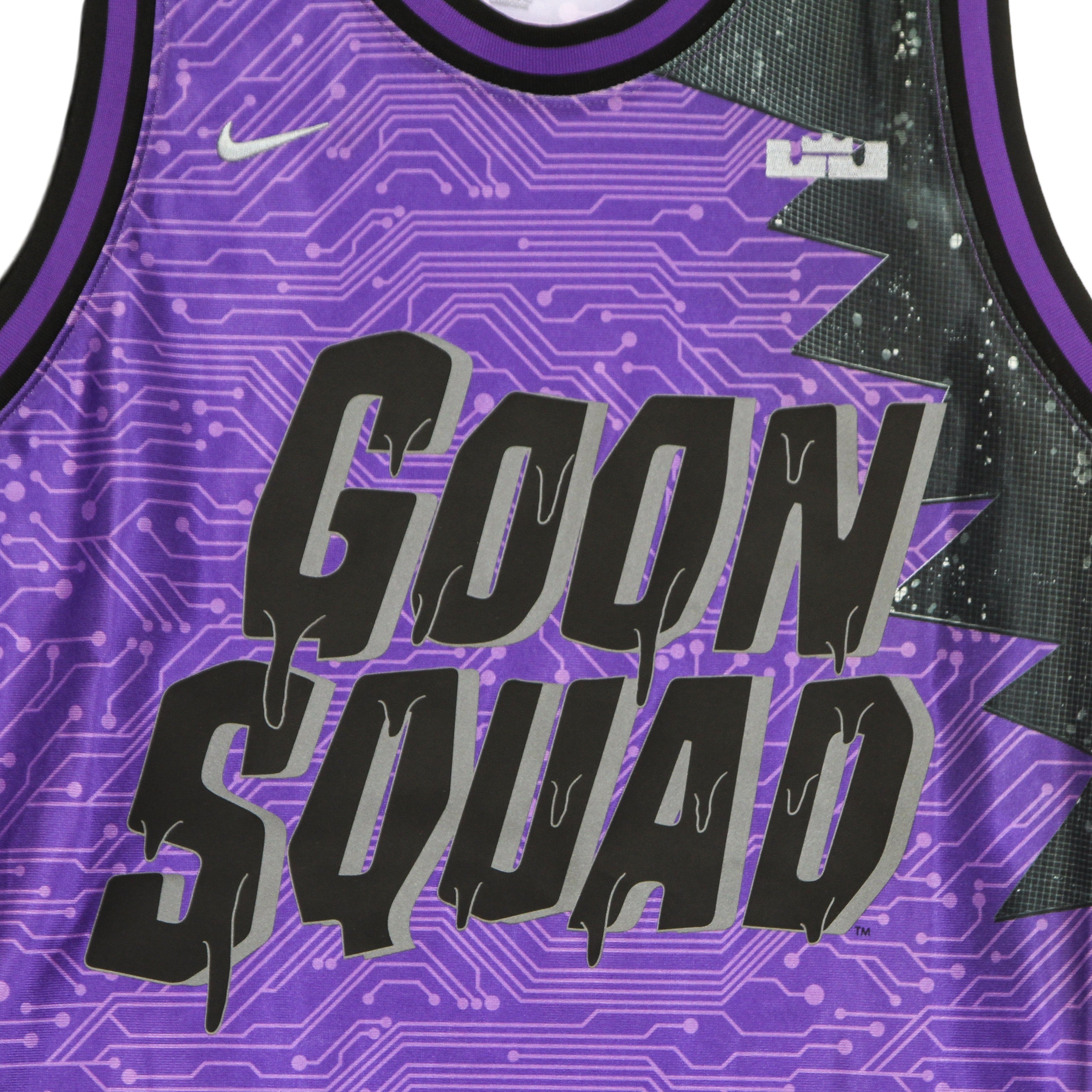 Nike Nba, Canotta Tipo Basket Uomo Dri Fit Jersey "goon Squad" Lebron James X Space Jam, Hyper Grape/wolf Grey