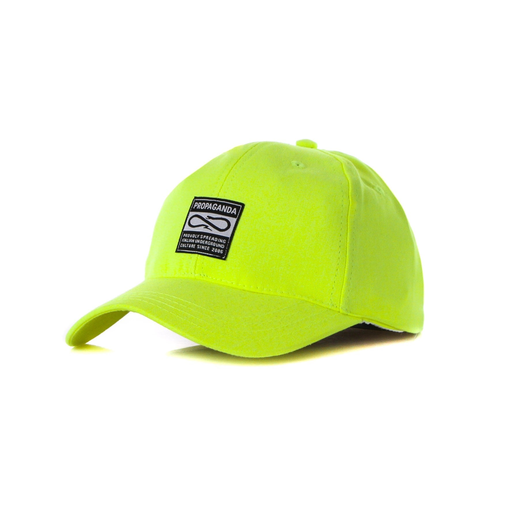 Propaganda, Cappellino Visiera Curva Uomo Label Cap, Lime