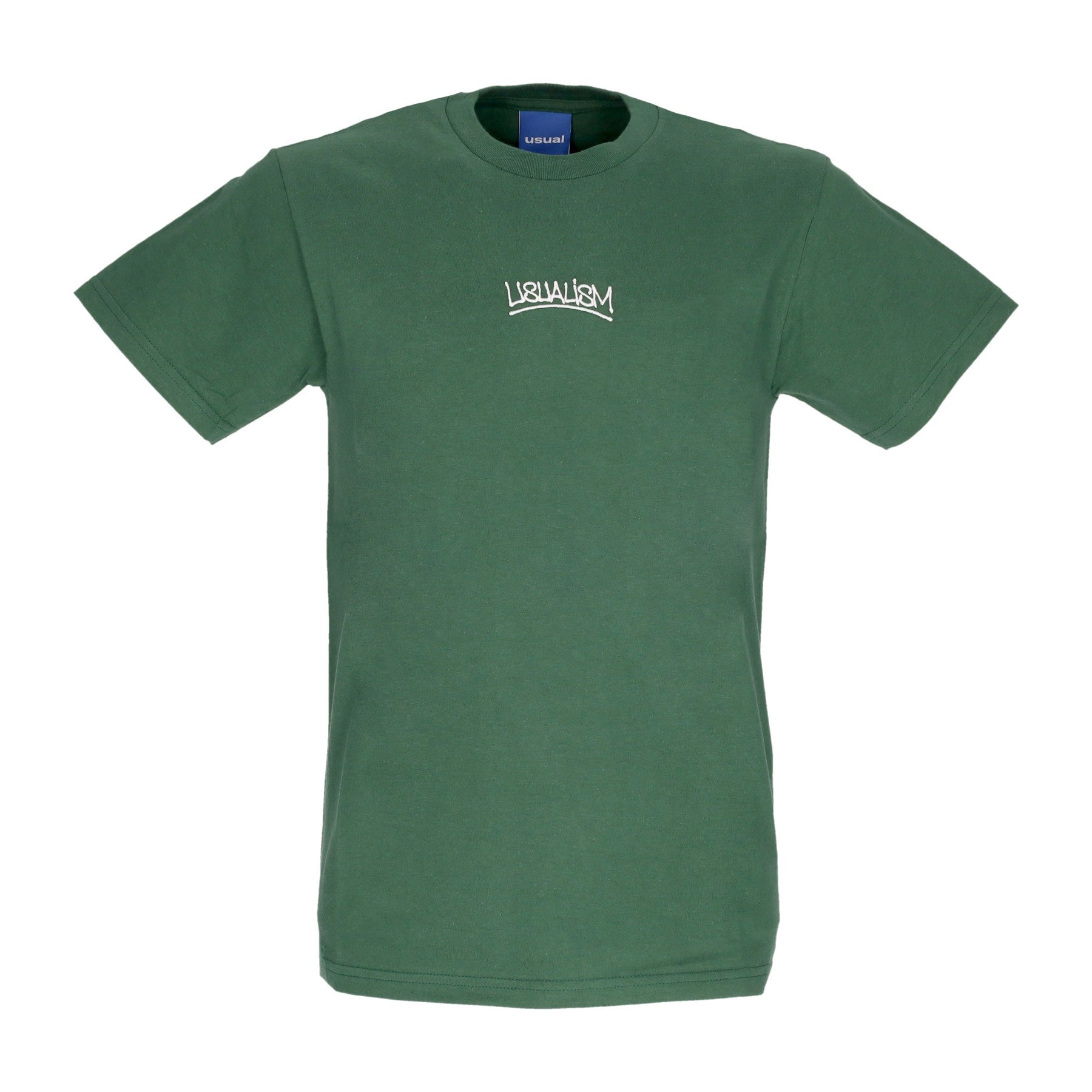 Usual, Maglietta Uomo Usualism Embroidered Tee, Bottle Green