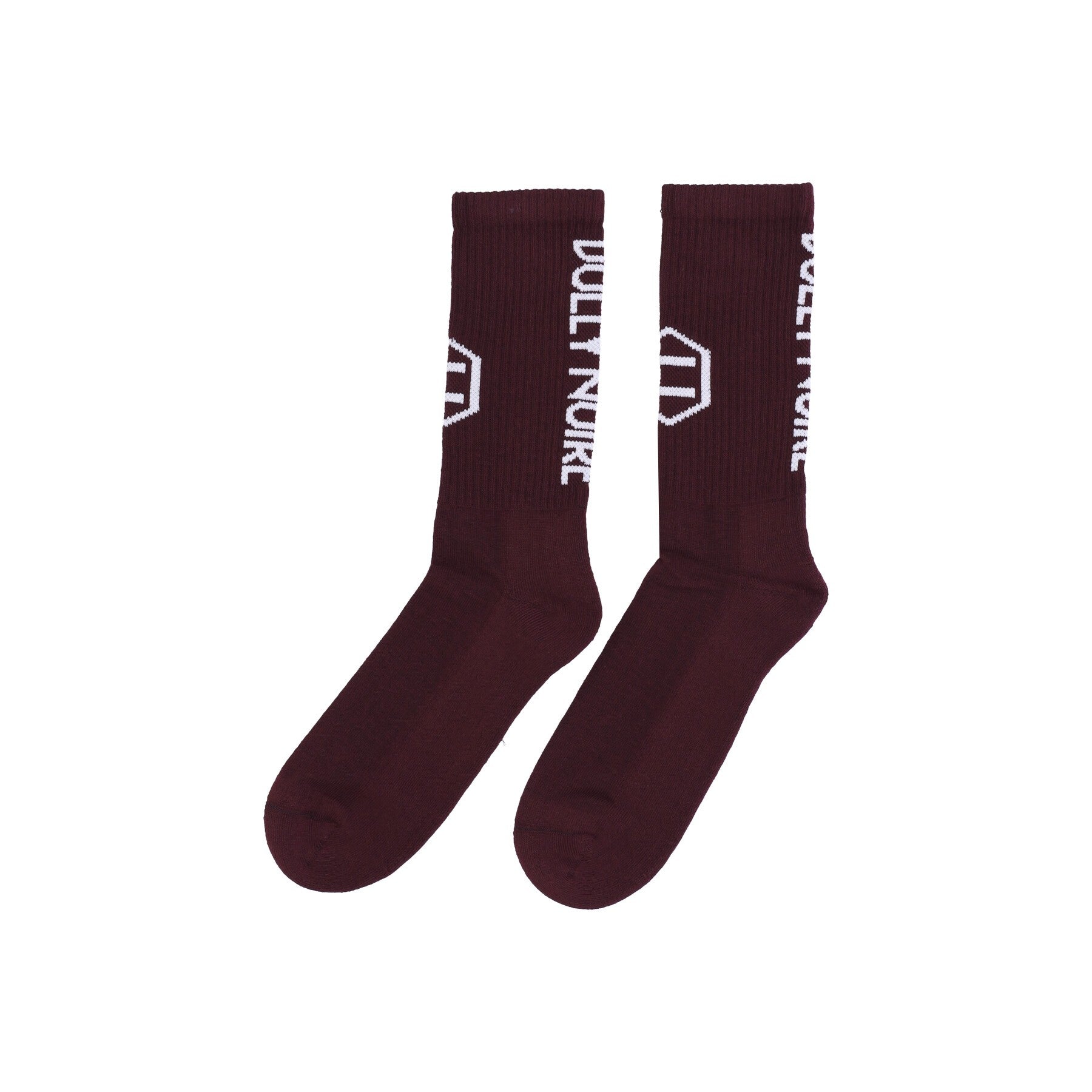 Dolly Noire, Calza Media Uomo Frontal Hexagon Socks, Bordeaux