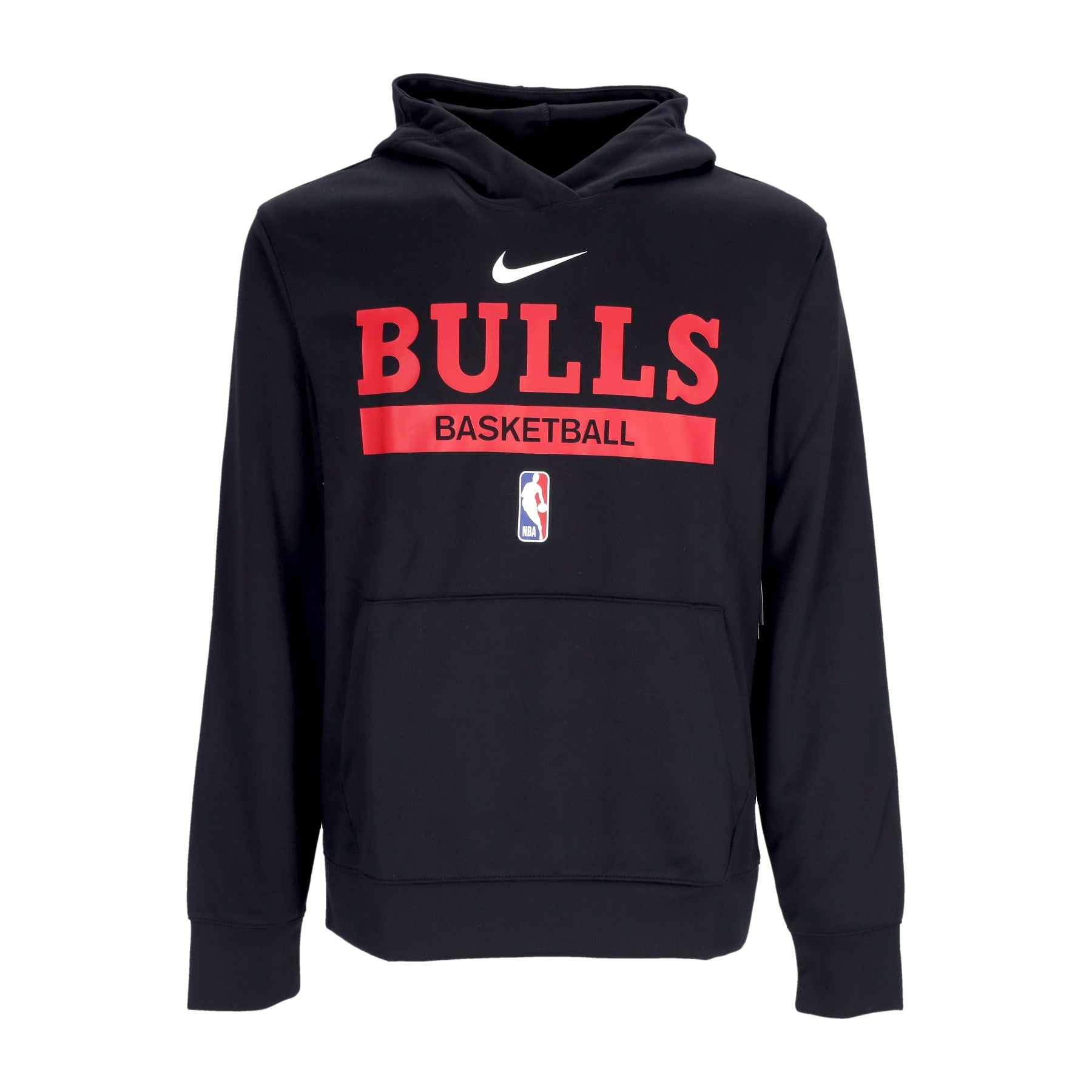 Nike Nba, Felpa Leggera Cappuccio Uomo Nba Dri Fit Spotlight Hoodie Chibul, Black