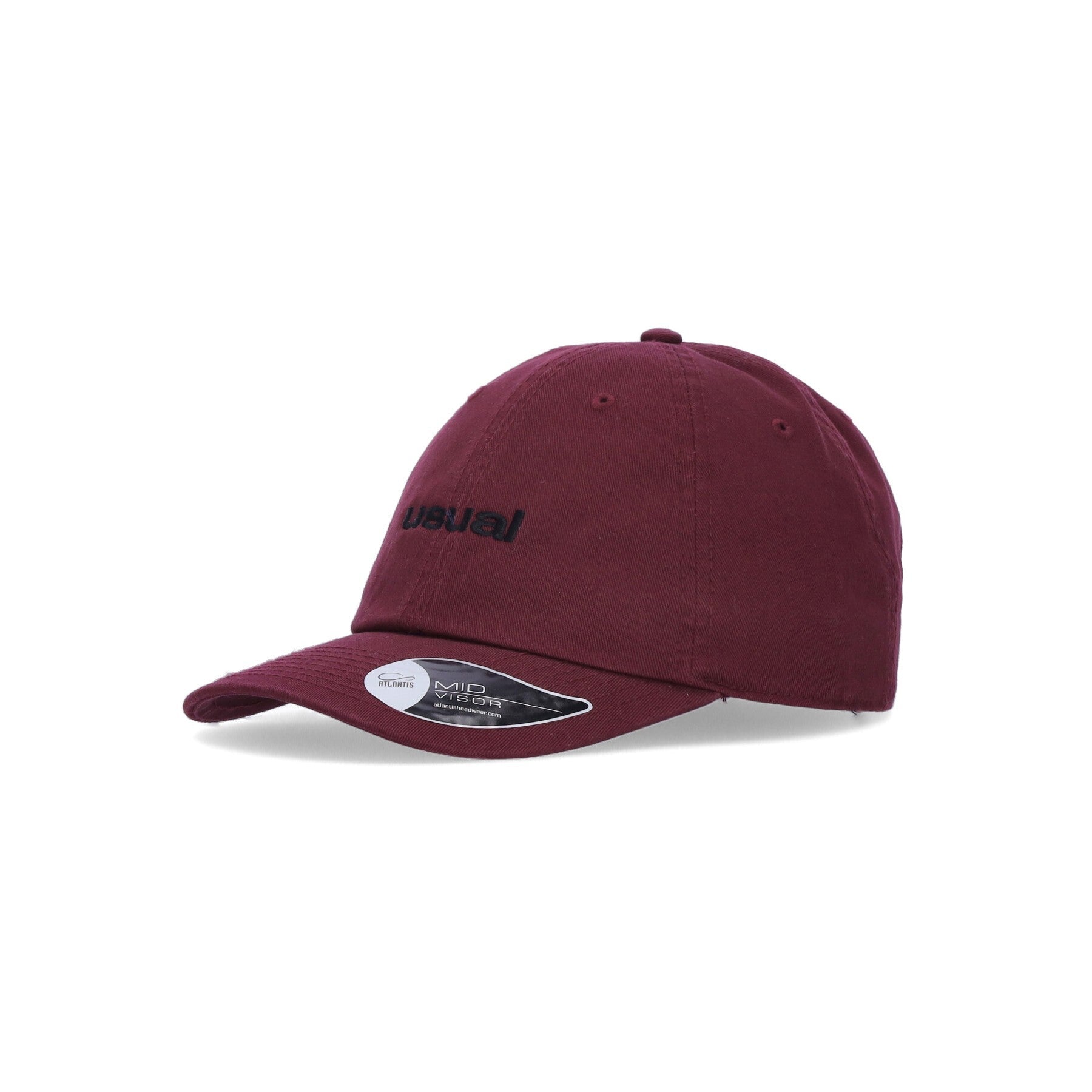 Usual, Cappellino Visiera Curva Uomo Teste Mobili Cap X Fabri Fibra, Bordeaux