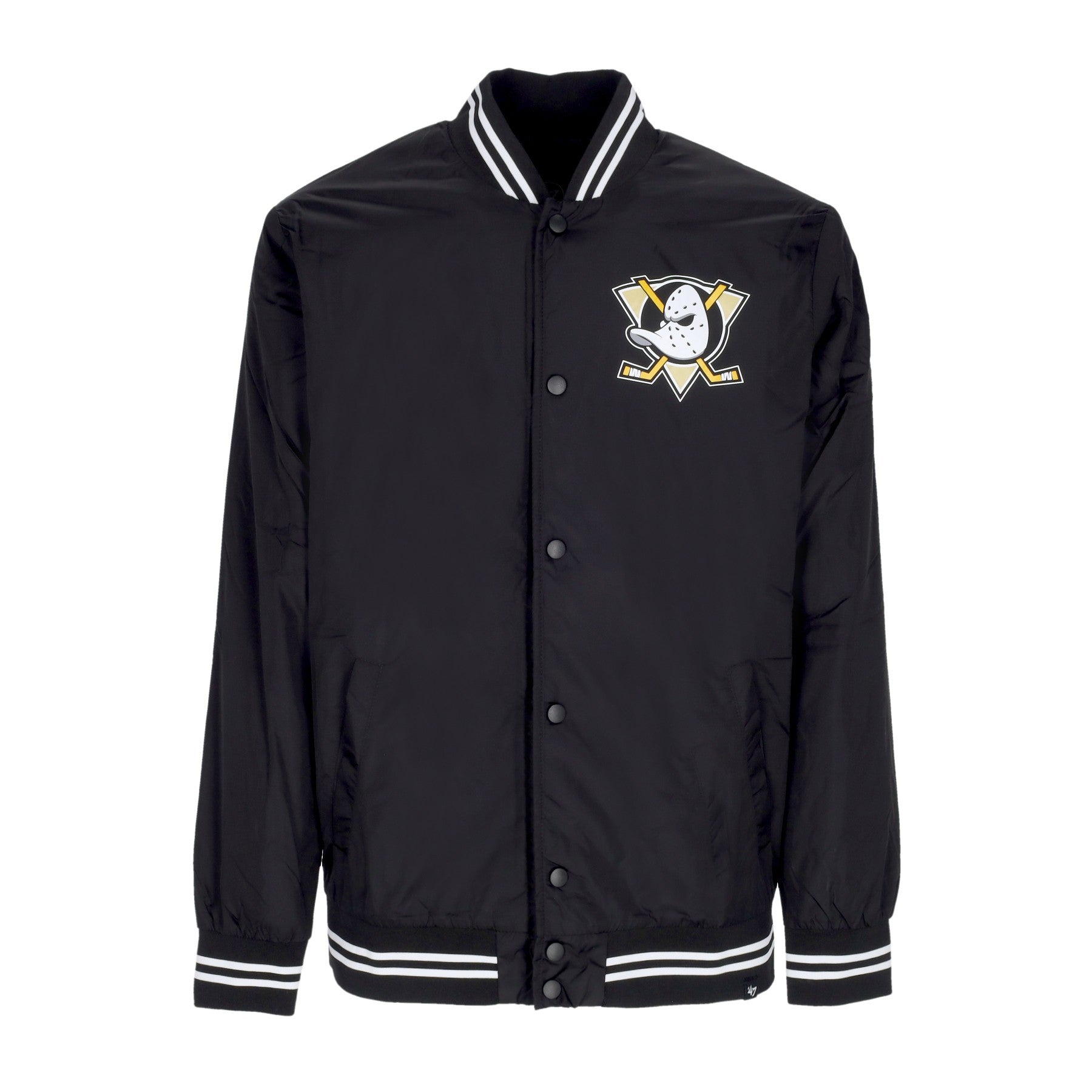 47 Brand, Giubbotto Bomber Uomo Nhl Drift Track Jacket Anaduc, Jet Black