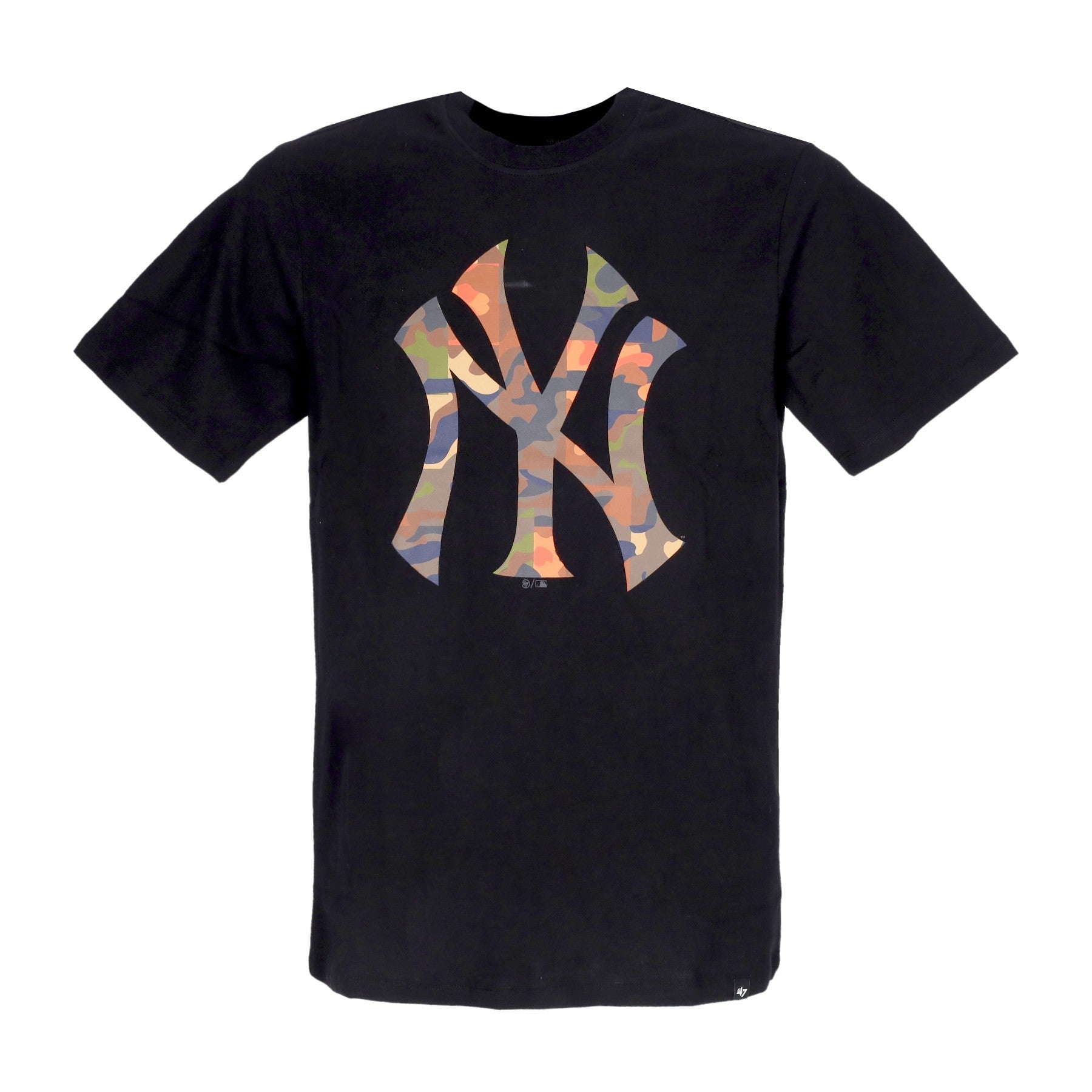 47 Brand, Maglietta Uomo Mlb Imprint Echo Tee Neyyan, Jet Black