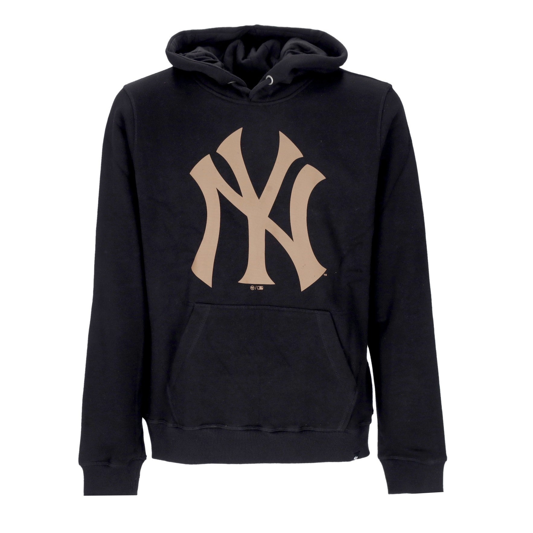 47 Brand, Felpa Cappuccio Uomo Mlb Imprint Burnside Hood Neyyan, Jet Black