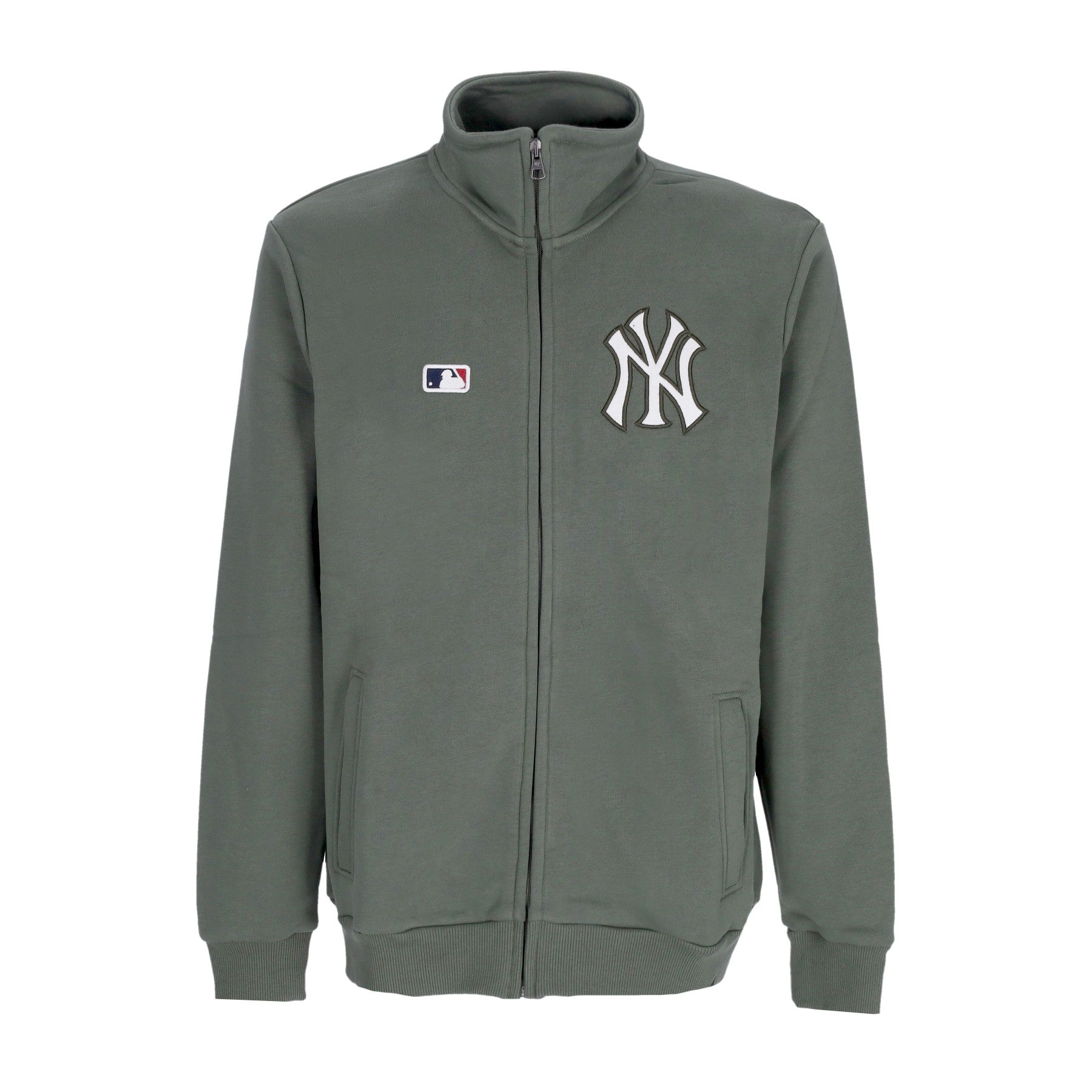 47 Brand, Felpa Collo Alto Uomo Mlb Islington Track Jacket Neyyan, Moss Green