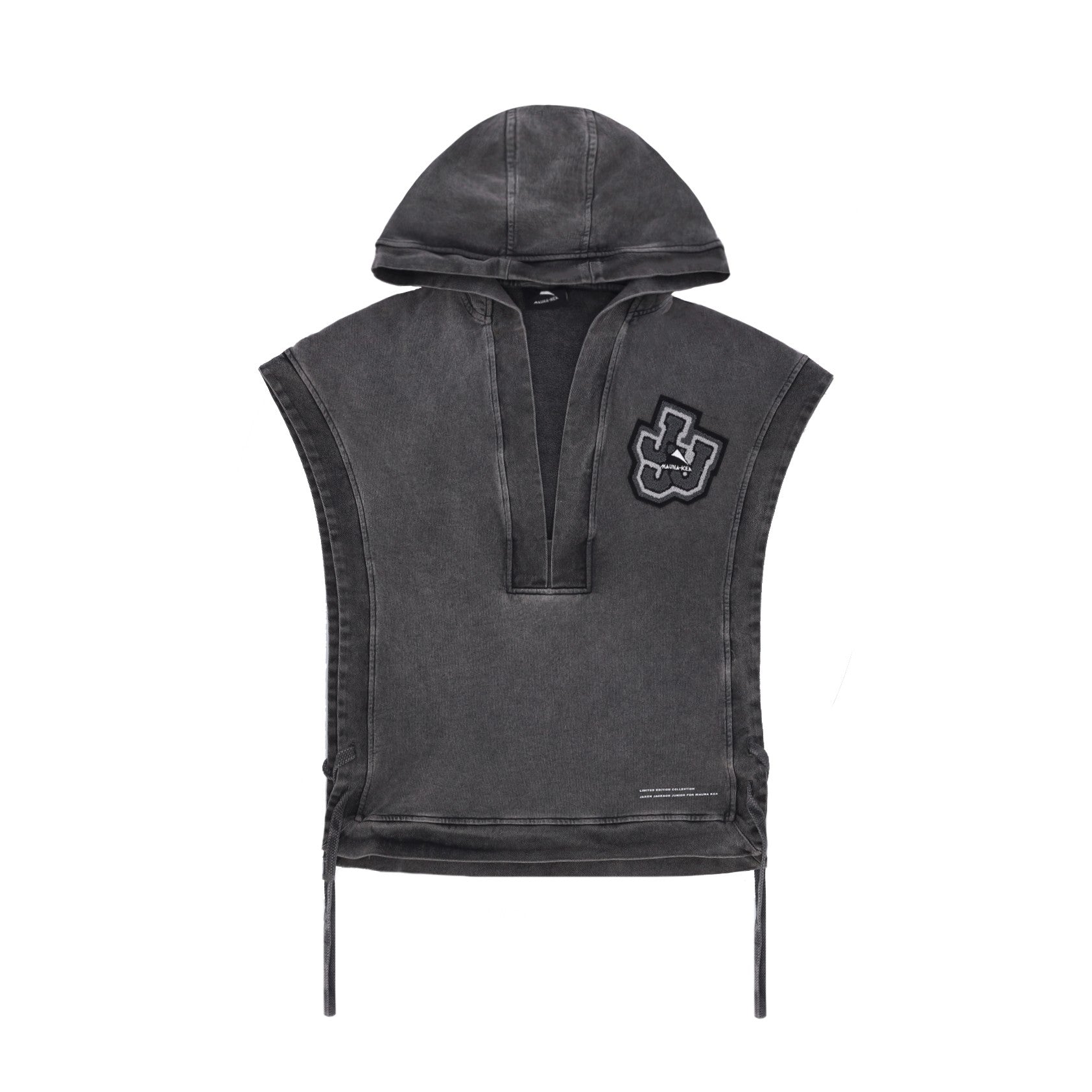 Mauna-kea, Felpa Leggera Uomo Poncho Hoodie X Triple J, Black