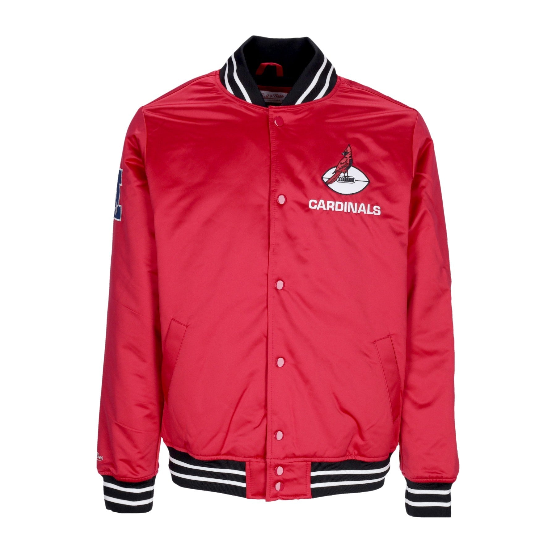 Mitchell & Ness, Giubbotto Bomber Uomo Nfl Heavyweight Satin Jacket Aricar, Original Team Colors