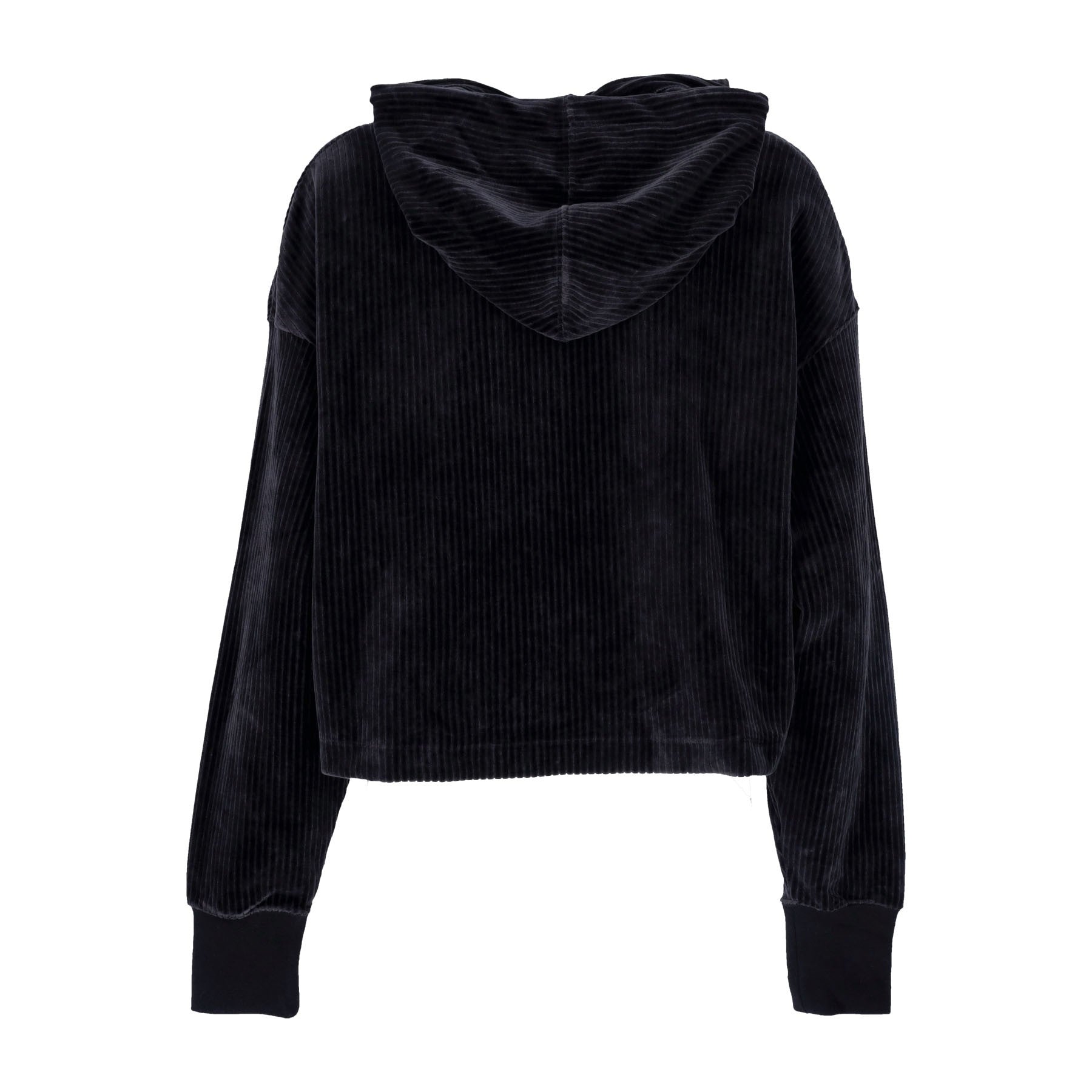 Nike, Felpa Leggera Cappuccio Corta Donna Sportswear Velour Mod Cropped Hoodie, 