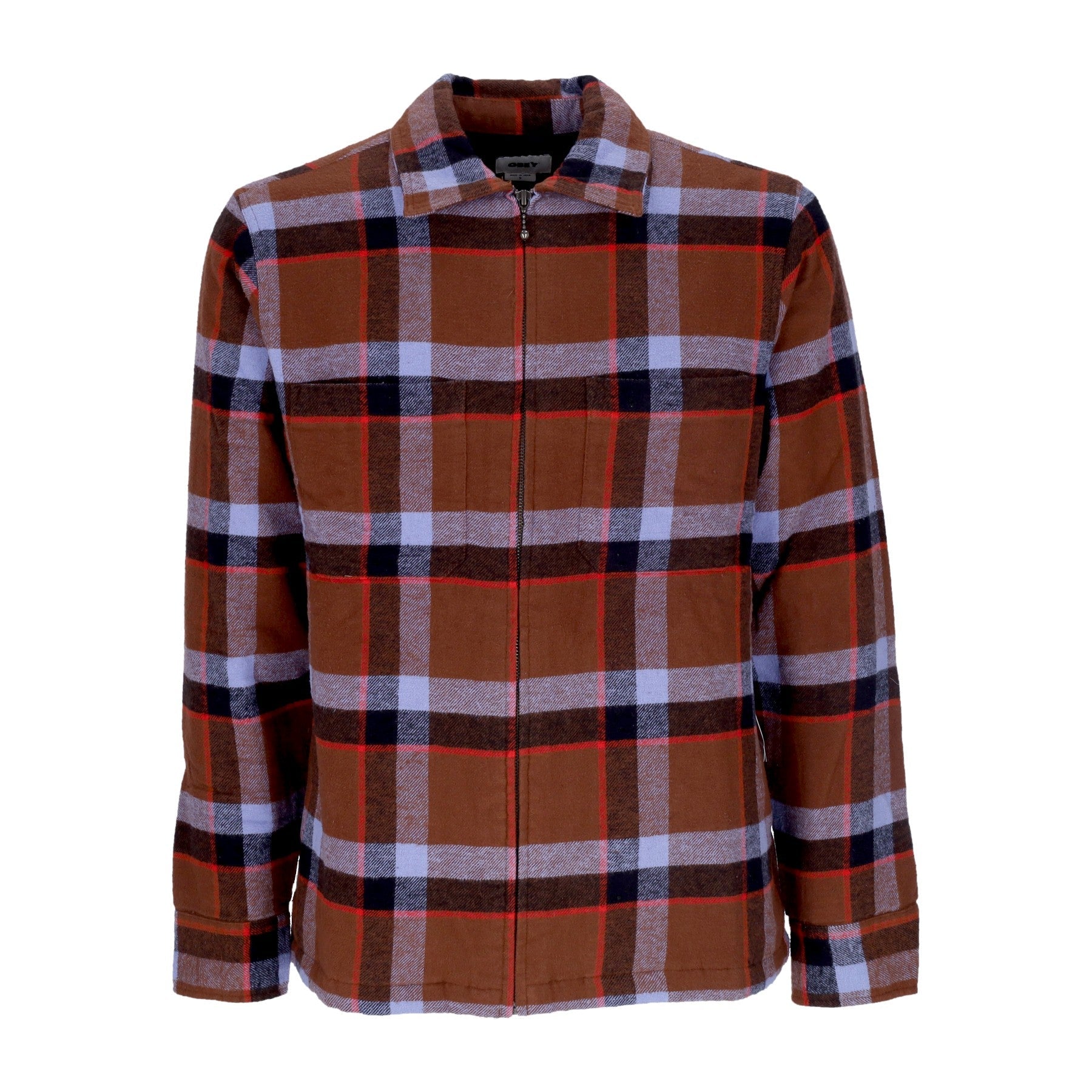 Obey, Camicia Imbottita Uomo Lloyd Shirt Jacket, Sepia Multi