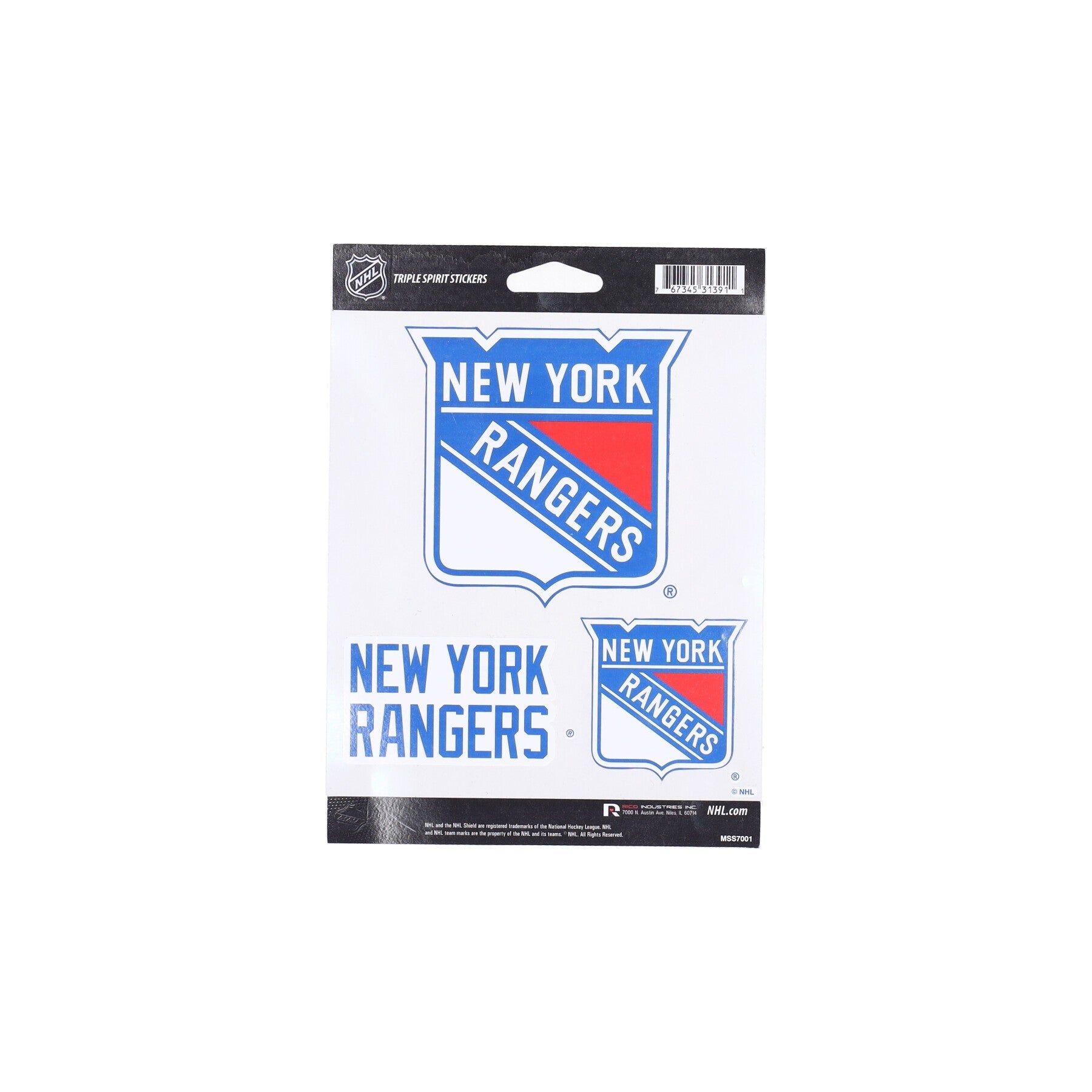 Rico Industries, Adesivo Uomo Nhl Triple Spirit Stickers Neyran, Original Team Colors