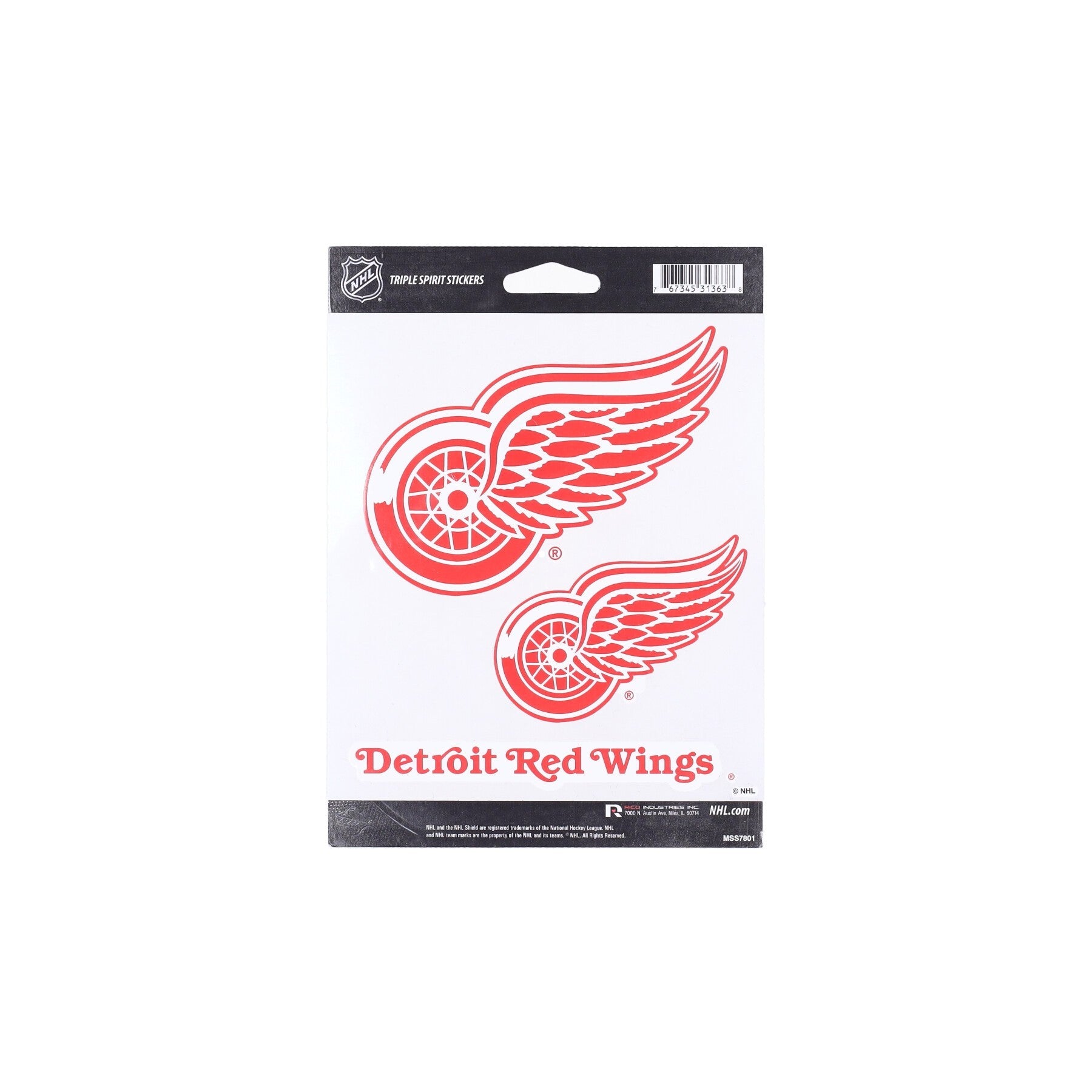 Rico Industries, Adesivo Uomo Nhl Triple Spirit Stickers Detwin, Original Team Colors