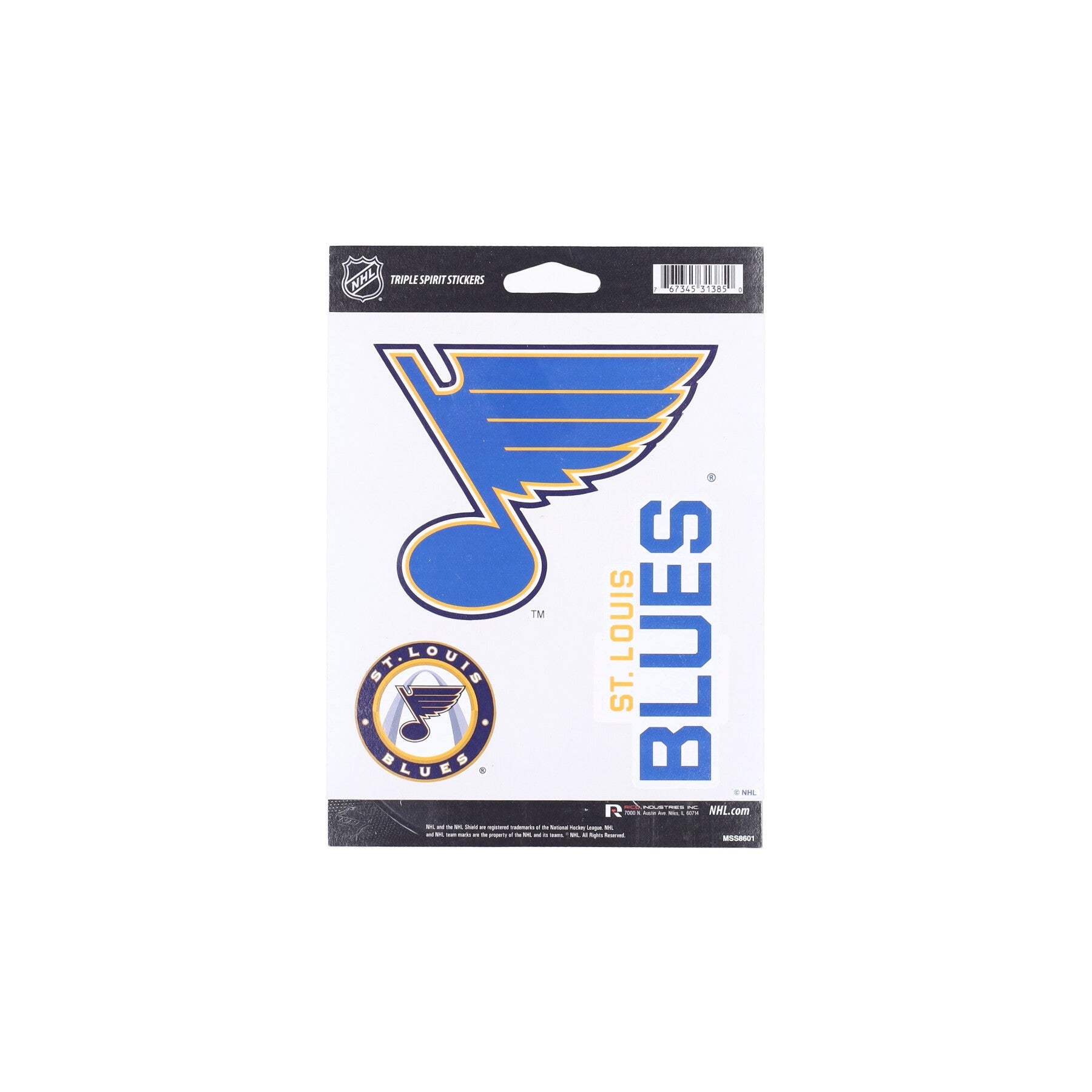 Rico Industries, Adesivo Uomo Nhl Triple Spirit Stickers Stlblu, Original Team Colors