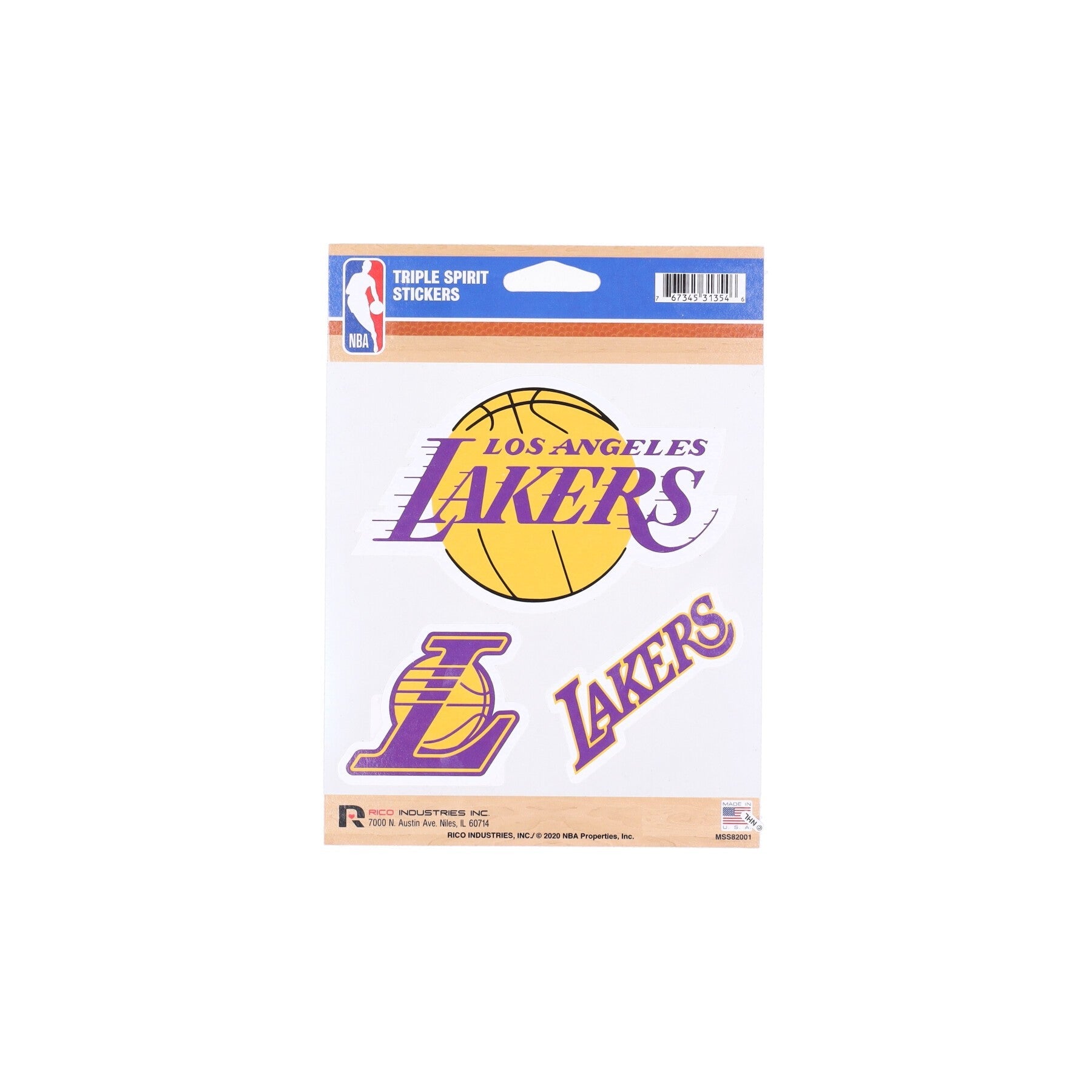 Rico Industries, Adesivo Uomo Nba Triple Spirit Stickers Loslak, Original Team Colors