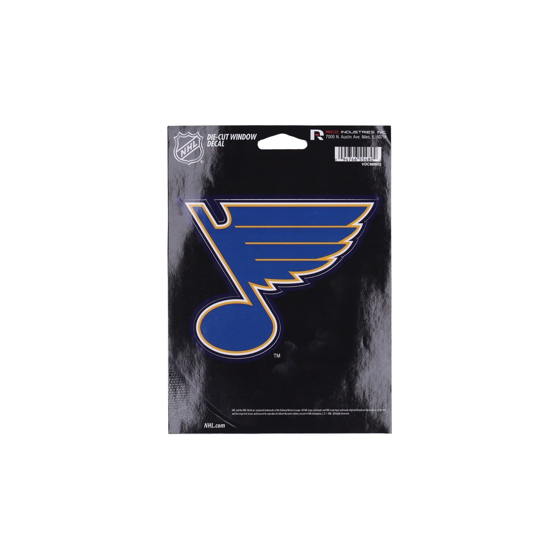 Rico Industries, Adesivo Uomo Nhl Medium Die Cut Decal Stlblu, Original Team Colors