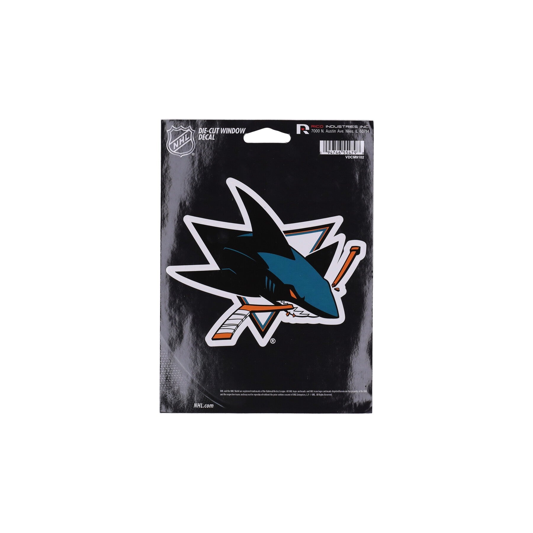 Rico Industries, Adesivo Uomo Nhl Medium Die Cut Decal Sajsha, Original Team Colors