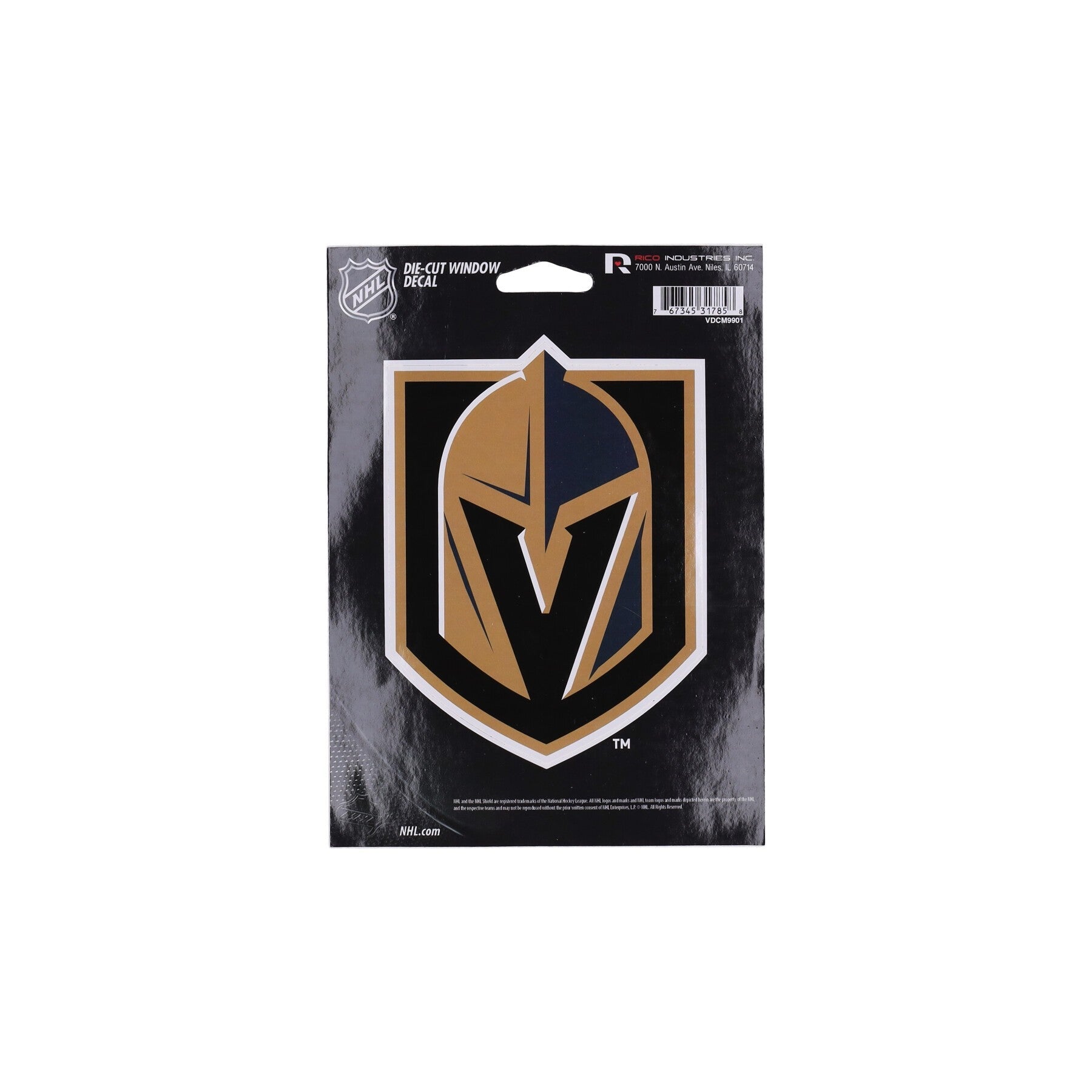 Rico Industries, Adesivo Uomo Nhl Medium Die Cut Decal Vegkni, Original Team Colors