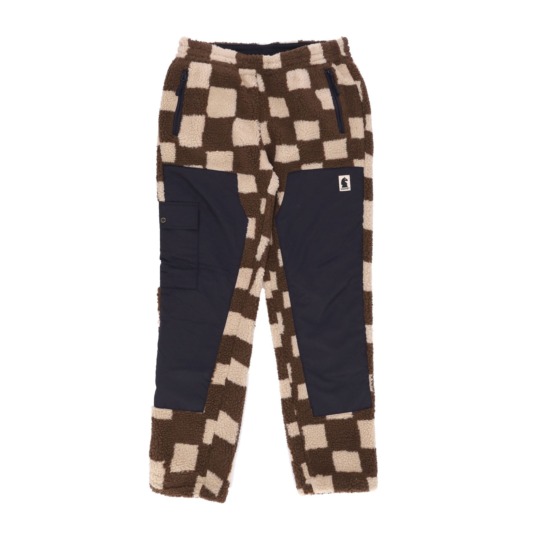 Market, Orsetto Uomo Chess Club Jacquard Sherpa Pants, Brown