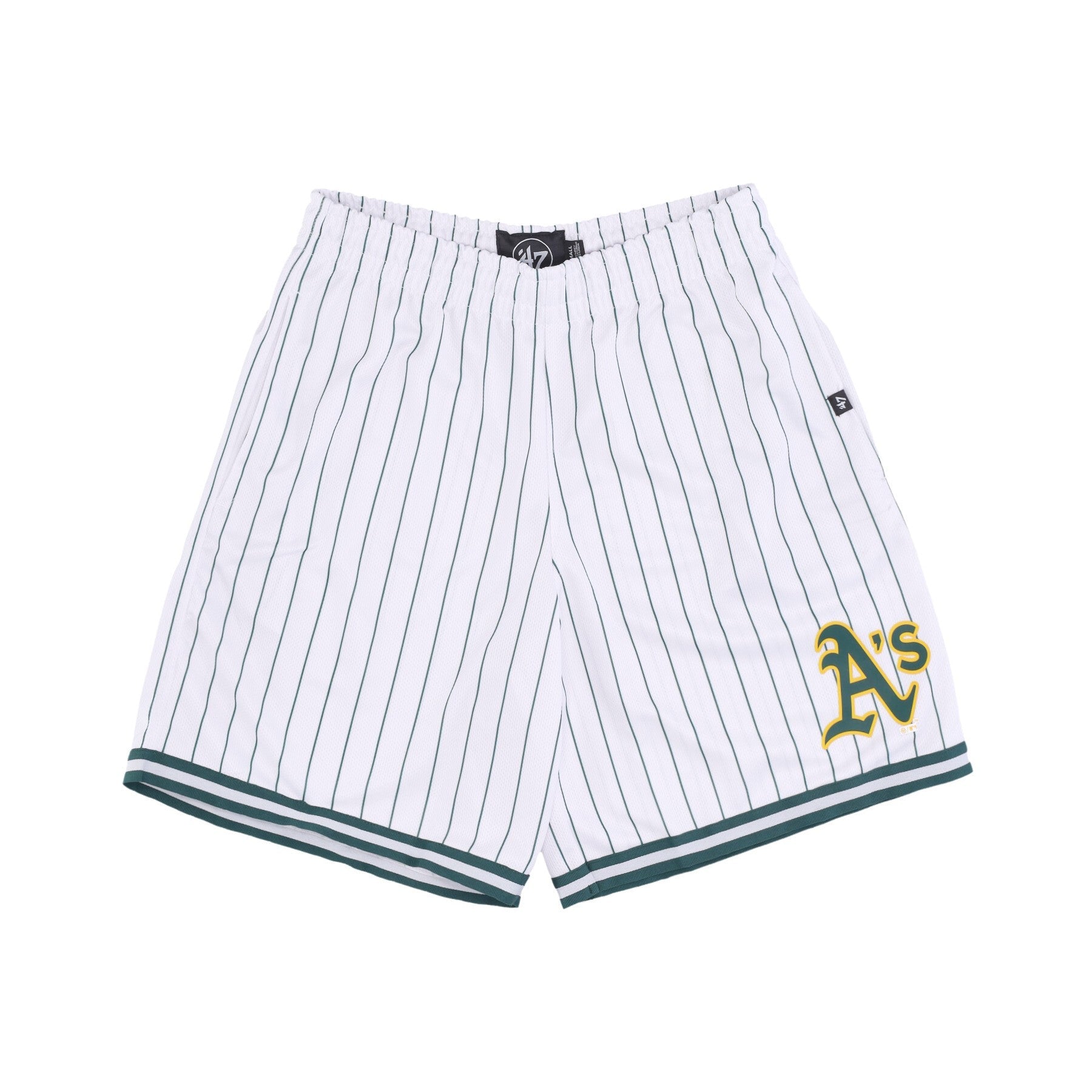 47 Brand, Pantaloncino Tipo Basket Uomo Mlb Pinstriped Grafton Shorts Oakath, 