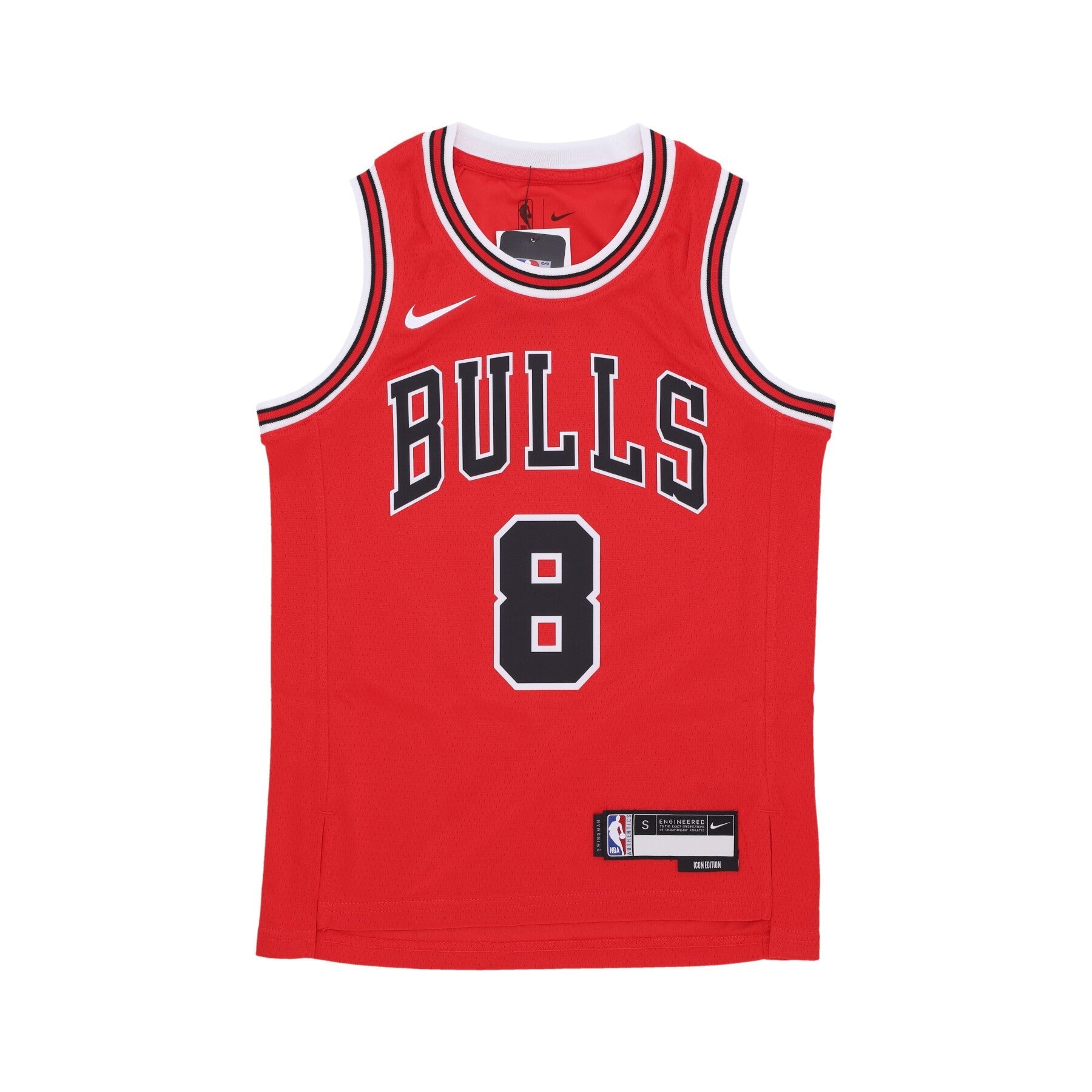 Nike Nba, Canotta Basket Ragazzo Nba Icon Edition Swingman Jersey No 8 Zach Lavine Chibul, Original Team Colors