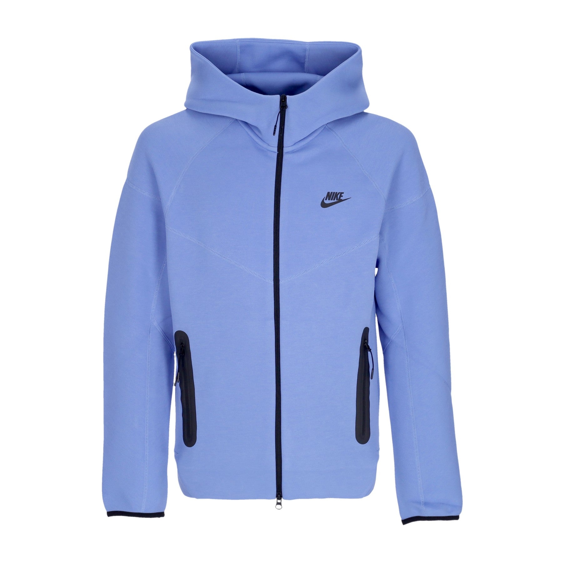 Nike, Felpa Leggera Cappuccio Zip Uomo Tech Fleece Full-zip Windrunner Hoodie, Polar/black