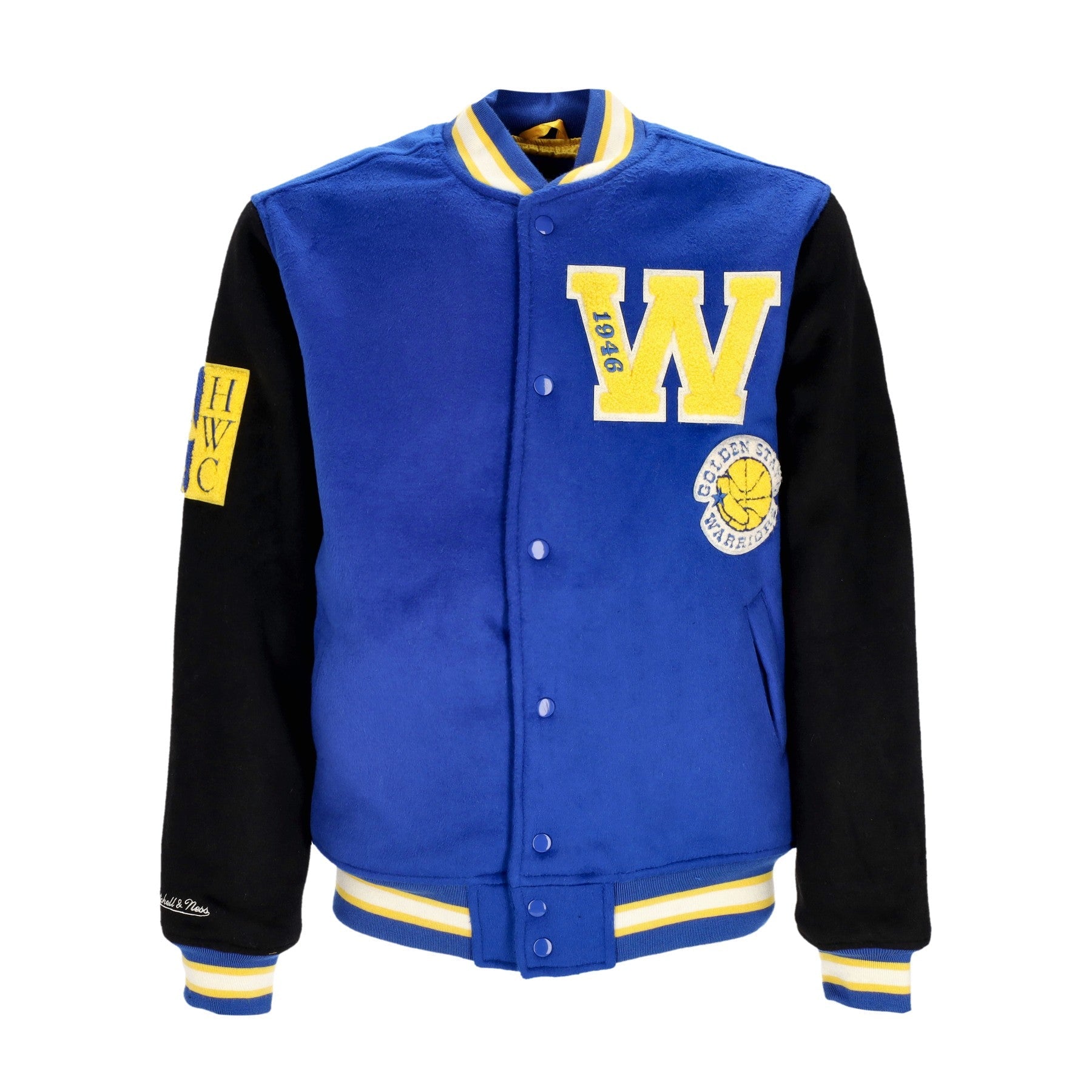 Mitchell & Ness, Giubbotto College Uomo Nba Team Legacy Varsity Jacket Golwar, Royal/black