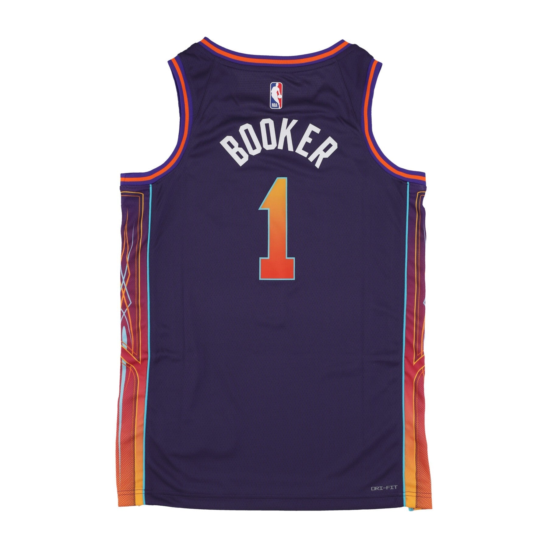 Nike Nba, Canotta Basket Uomo Nba City Edition 2023/24 Swingman Jersey No 1 Devin Booker Phosun, 