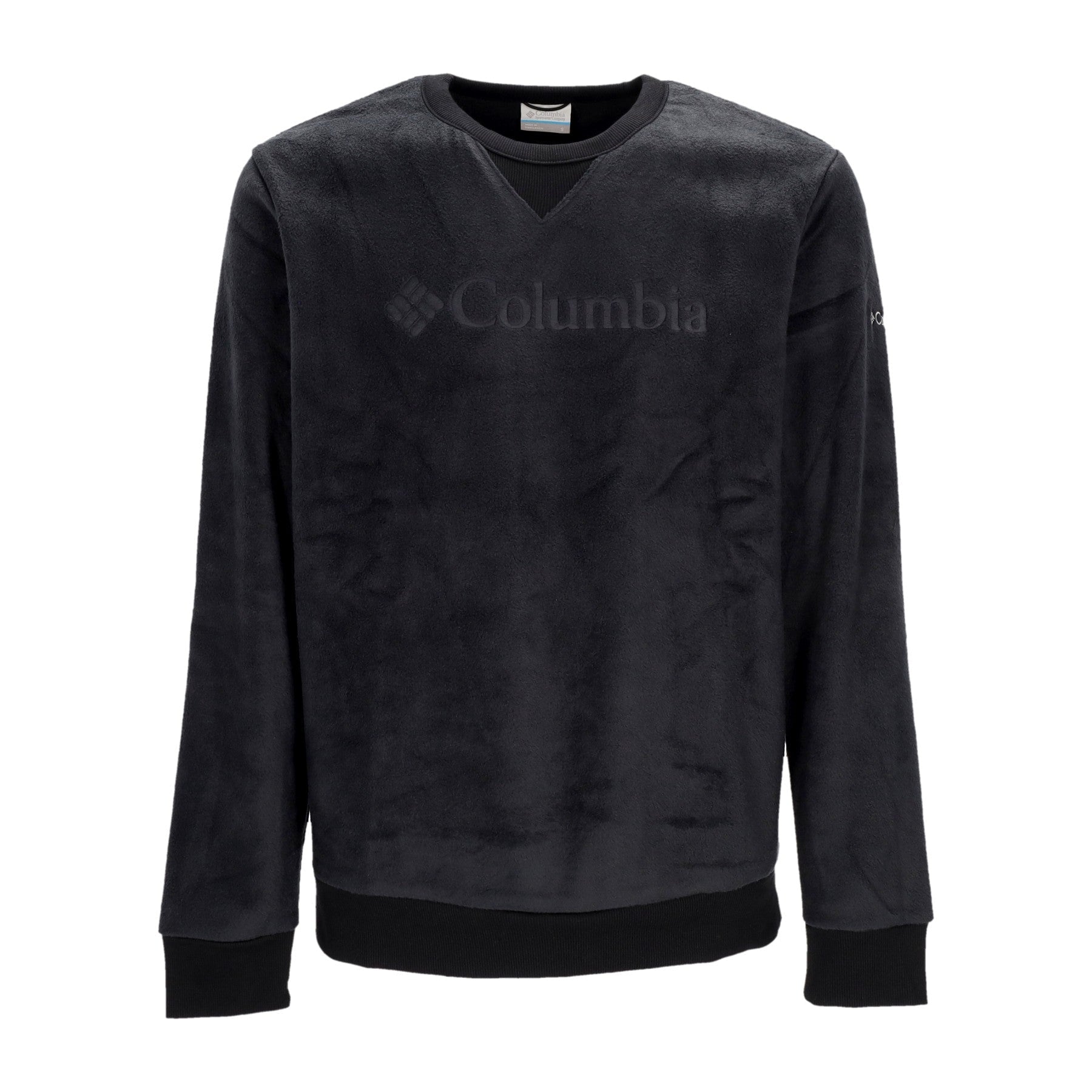 Columbia, Felpa Girocollo Uomo Steens Mountain Crew, Black