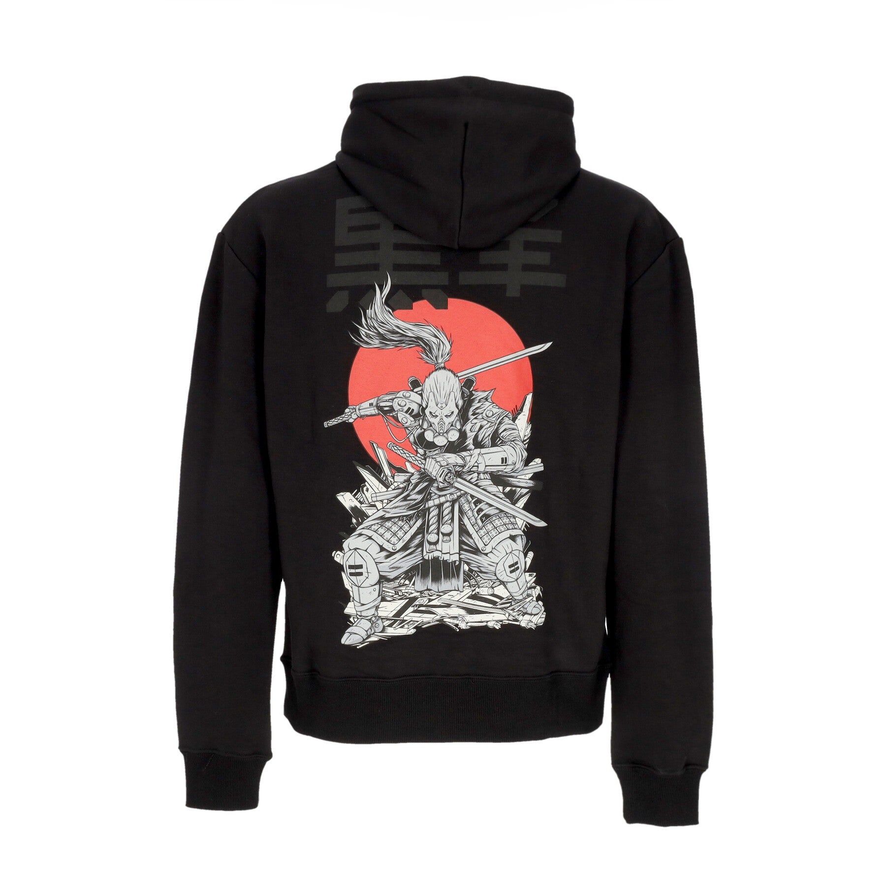 Dolly Noire, Felpa Leggera Cappuccio Uomo Myamoto Musashi Hoodie, Black