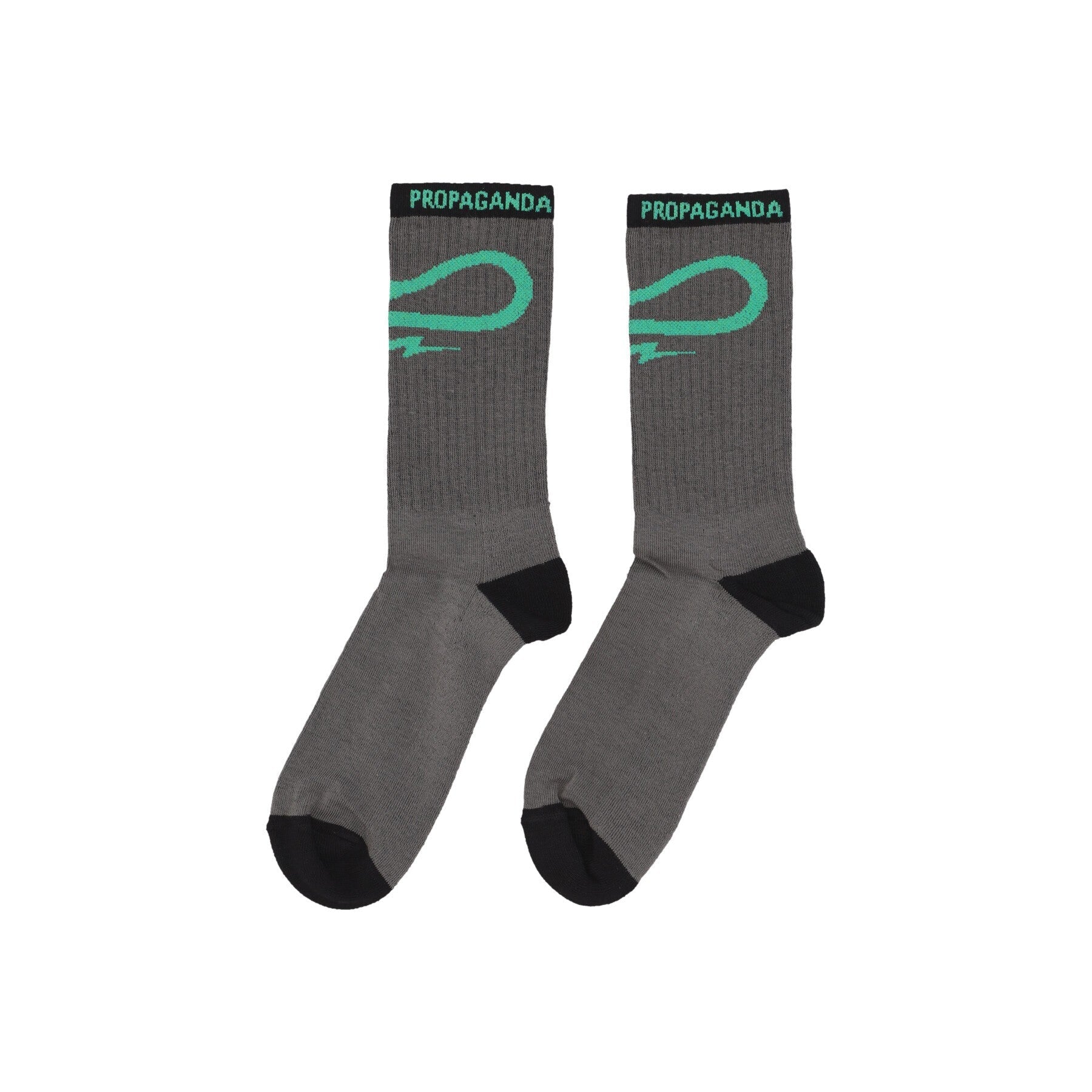 Propaganda, Calza Media Uomo Logo Spin Socks, Grey