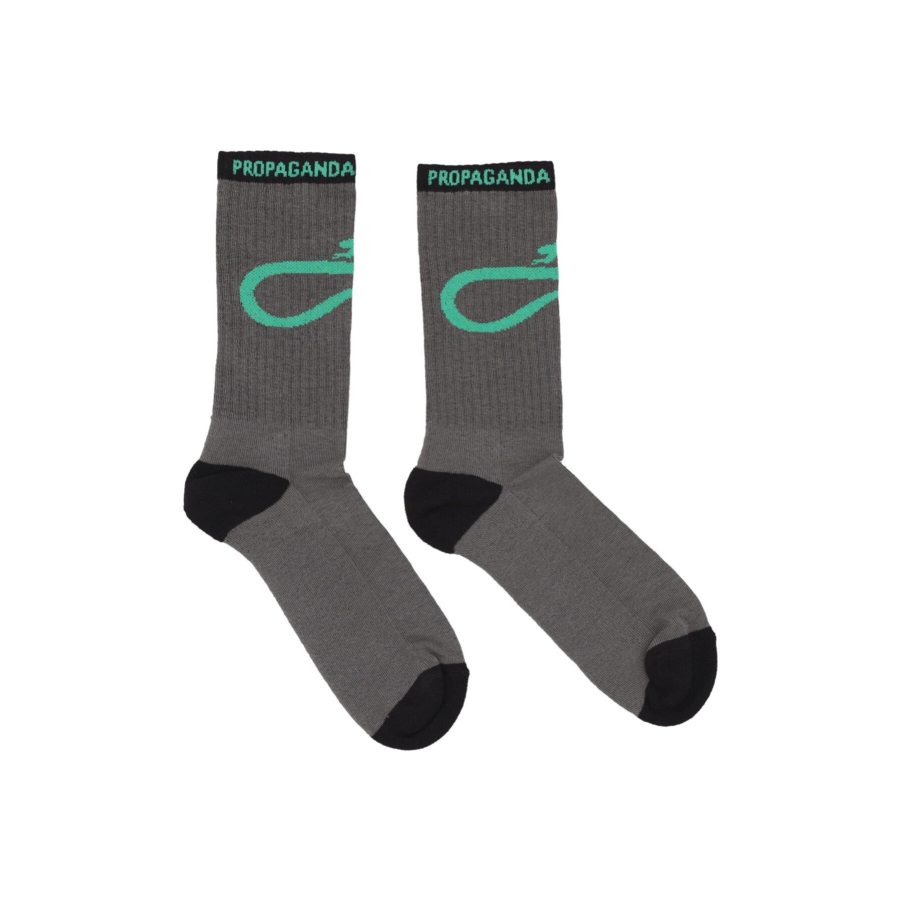 Propaganda, Calza Media Uomo Logo Spin Socks, Grey