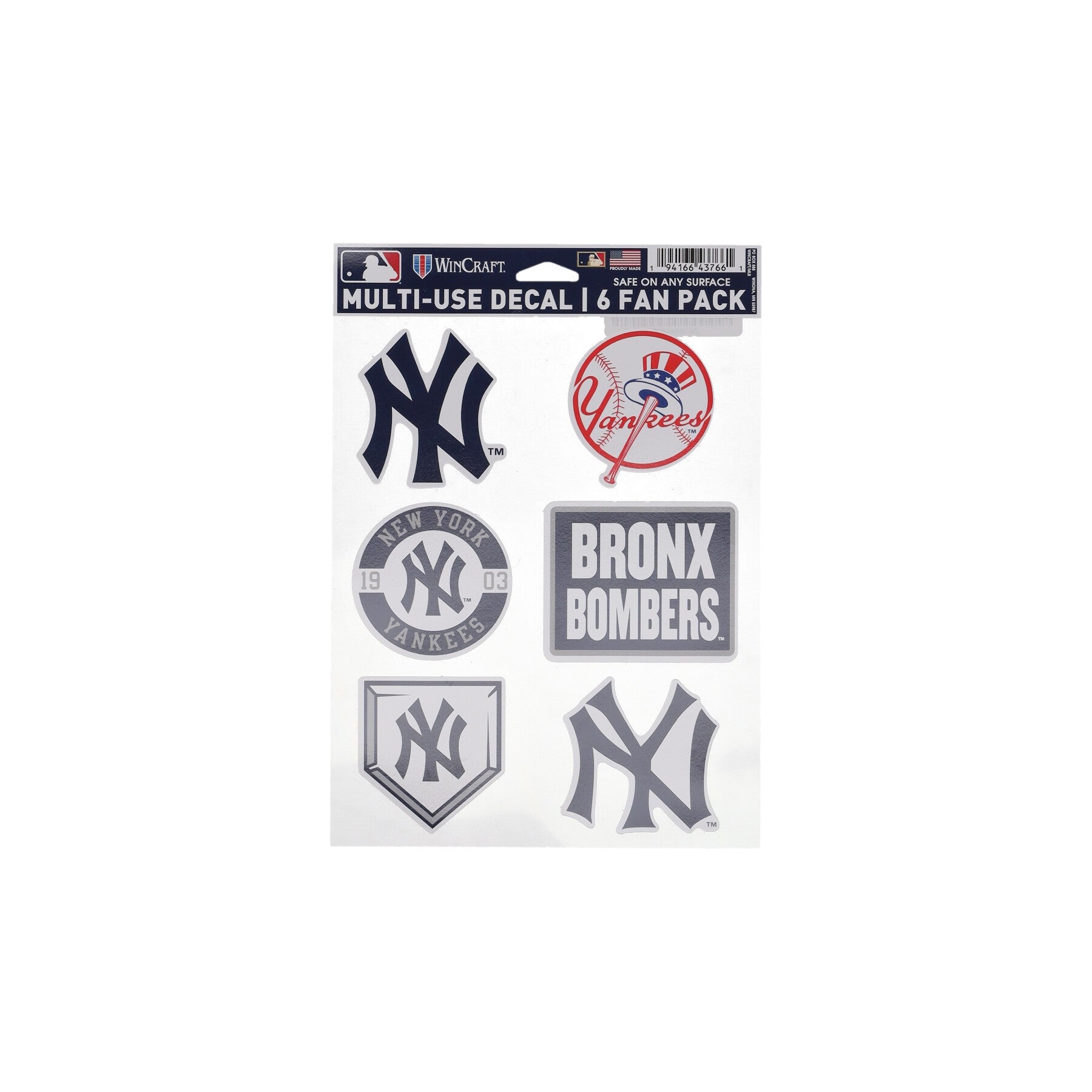 Wincraft, Decalcomania Unisex Mlb 5.5 X 7.75” Fan Pack Decals  Neyyan, Original Team Colors