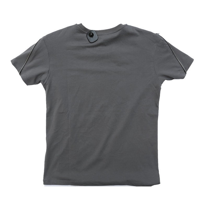 Supertokyo, Maglietta Uomo Stk Supertokyo T-shirt Zip/shoulder "stk1411" Leadgrey, 