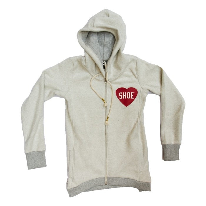 Shoeshine, Felpa Cappuccio Zip Donna Shoeshine Woman Sweatshirt Hoodie Zip "a5zd1911/b" Assimetrica Reverse Grey, Unico