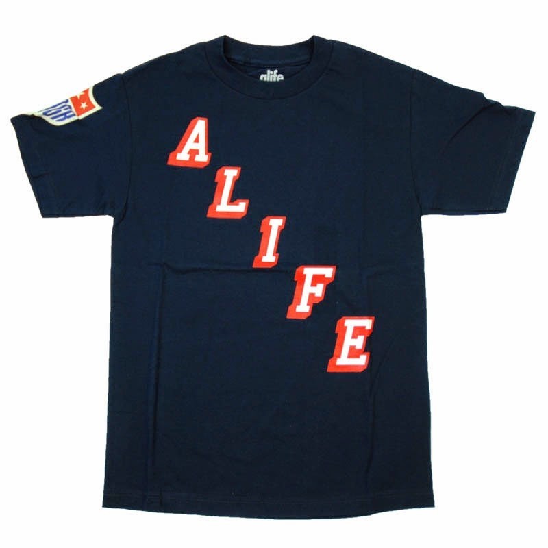 Alife, Maglietta Uomo Alife Nyc T-shirt "hometeam" Peacoat, Unico