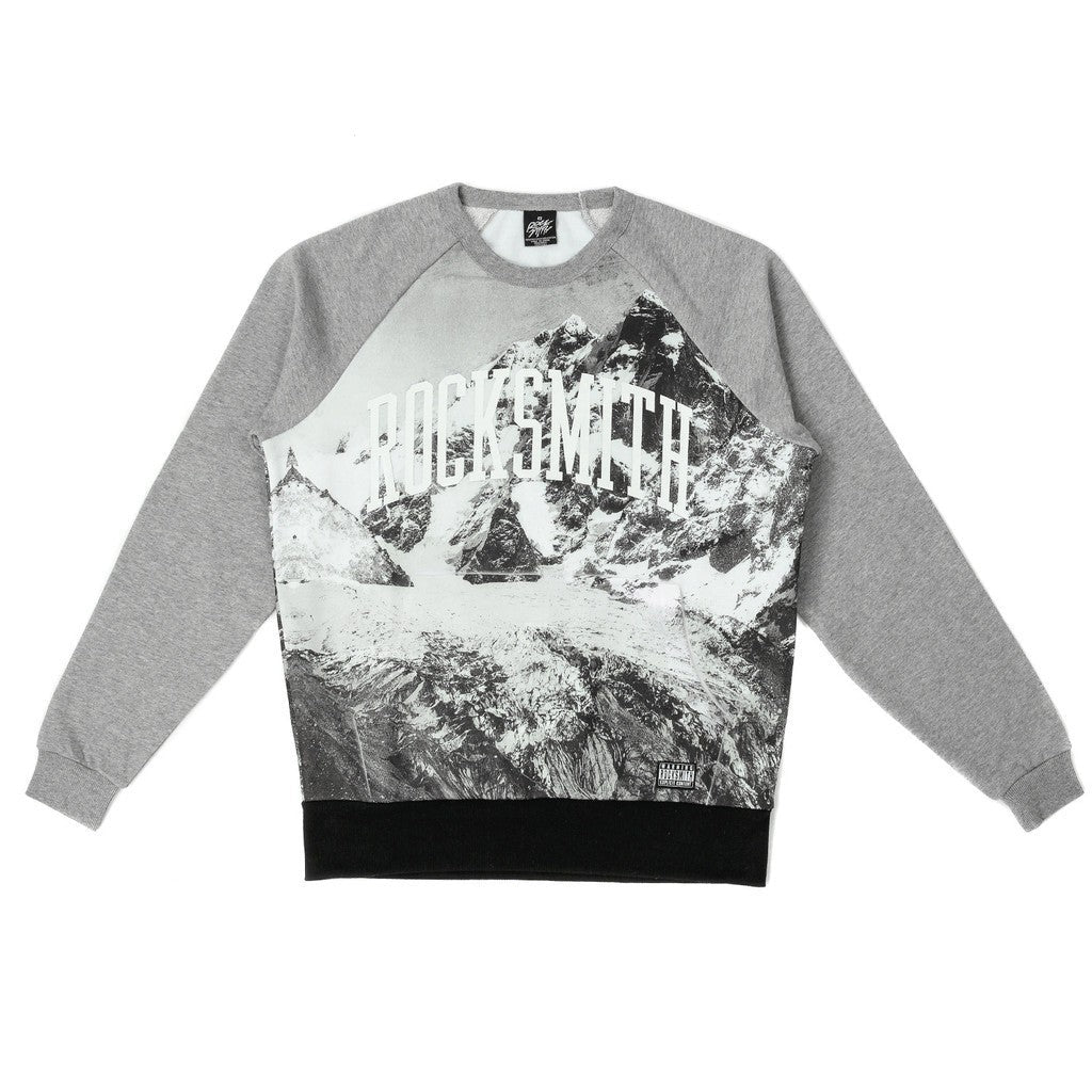 Rocksmith, Felpa Girocollo Uomo Rocksmith Sweatshirt Crewneck "everest" Grey/black, Unico