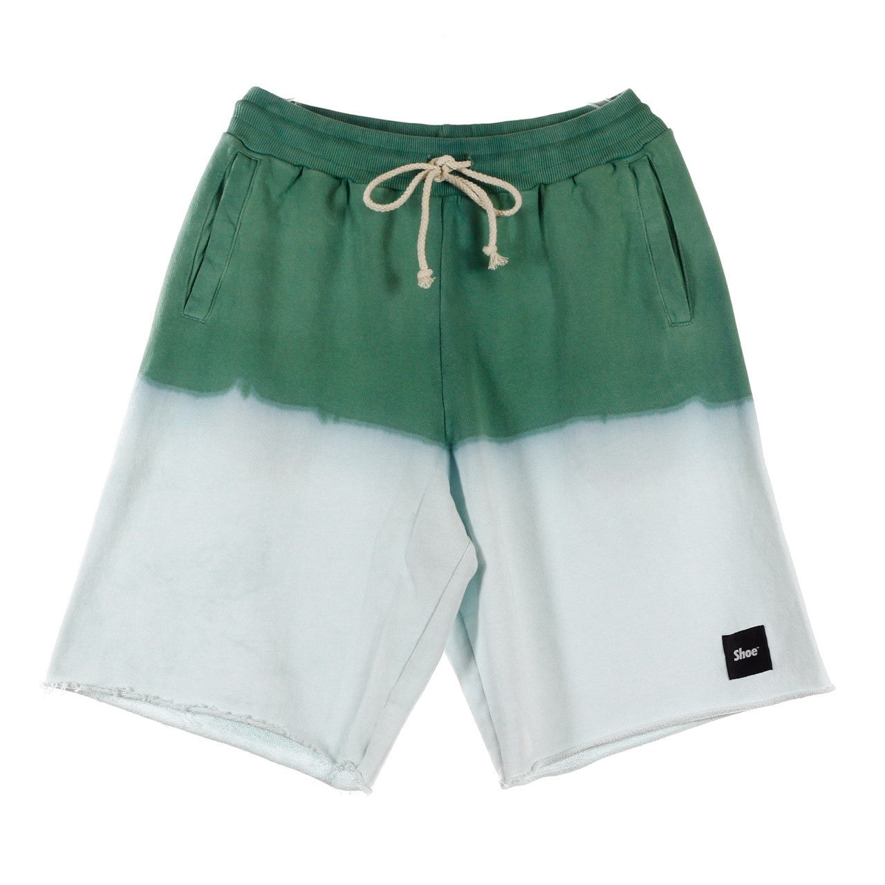 Shoeshine, Pantalone Corto Uomo Bermuda Felpa, Green/white