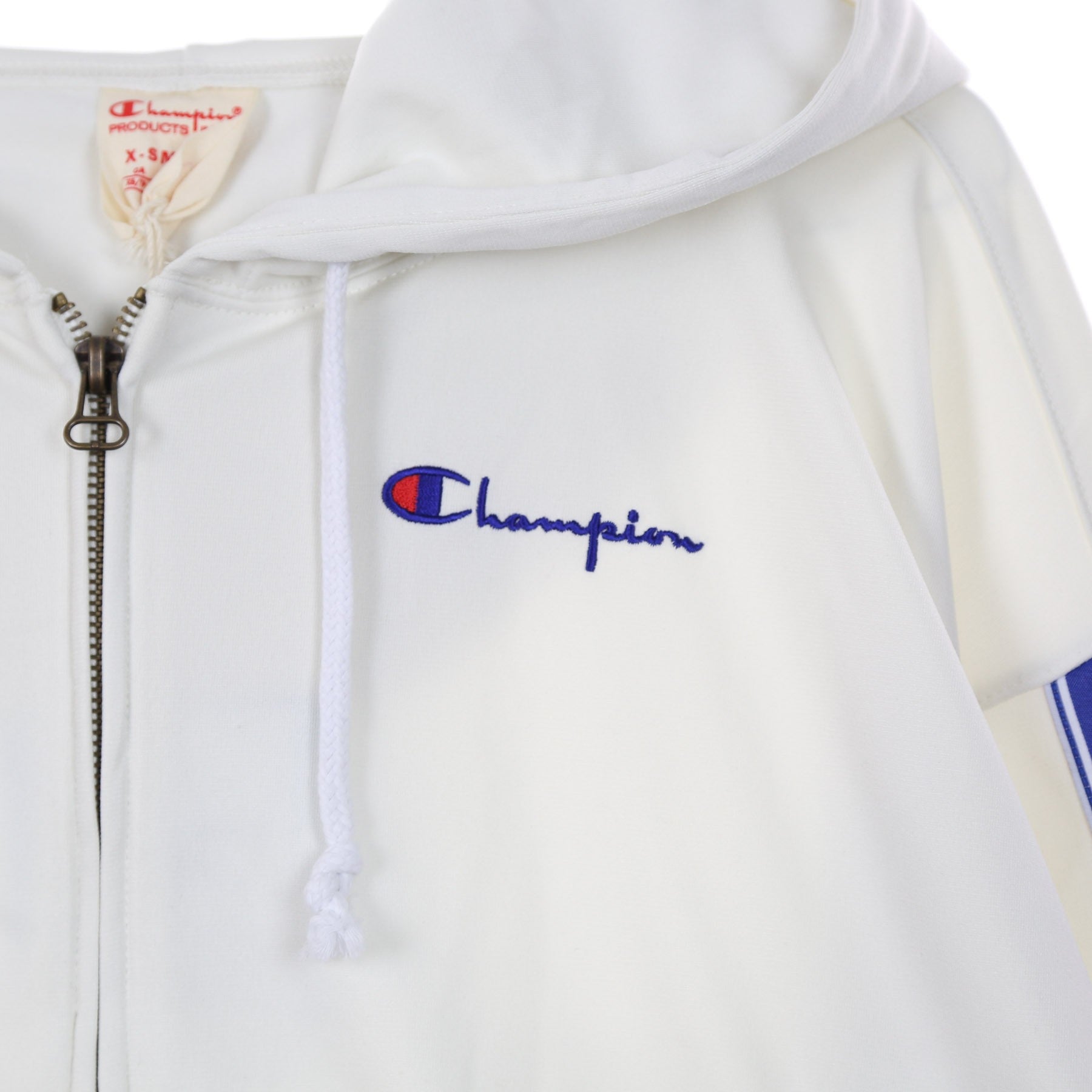 Champion, Felpa Cappuccio Corta Donna Full Zip Top, 