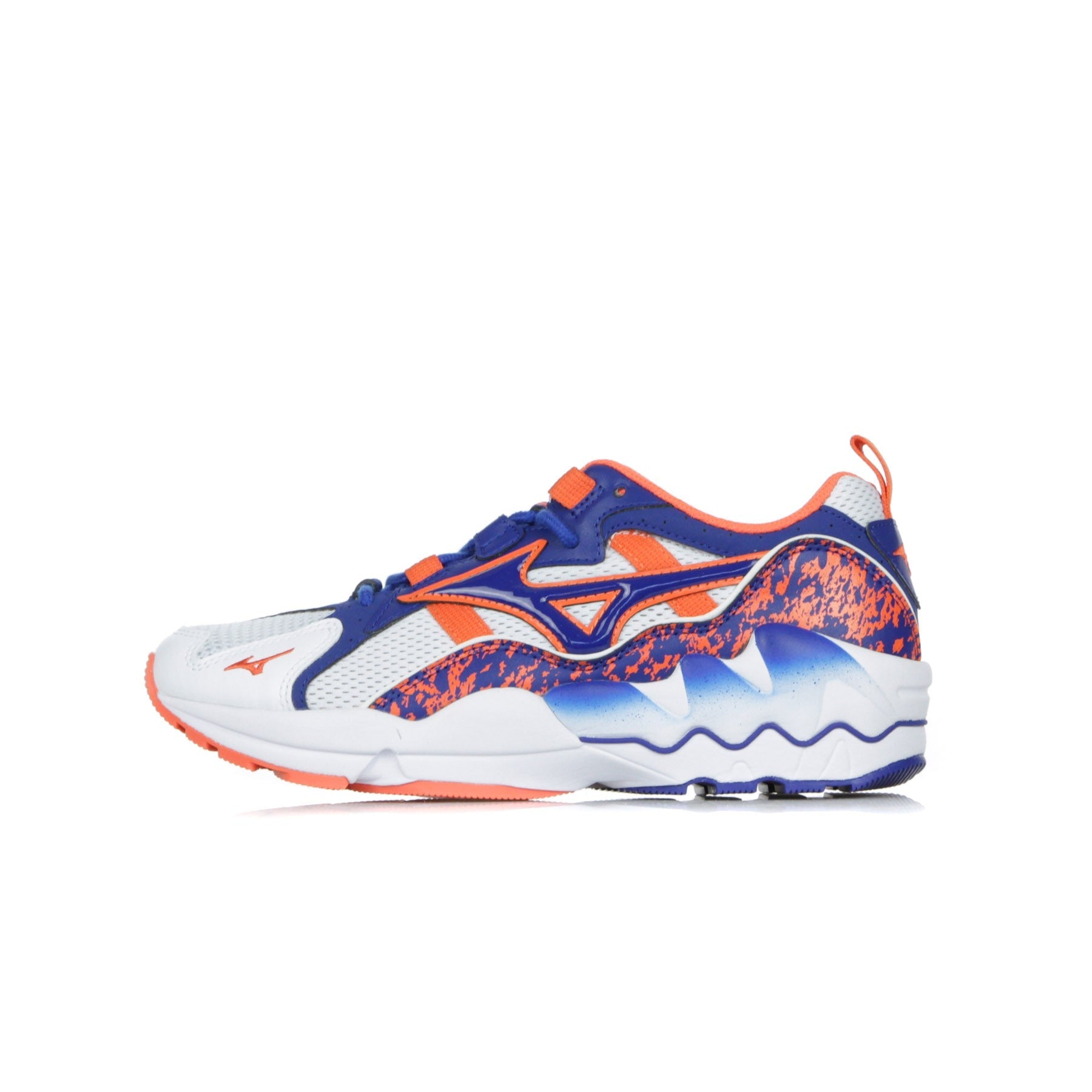 Mizuno, Scarpa Bassa Uomo Wawe Rider 1, White/reflex Blue/nasturtium