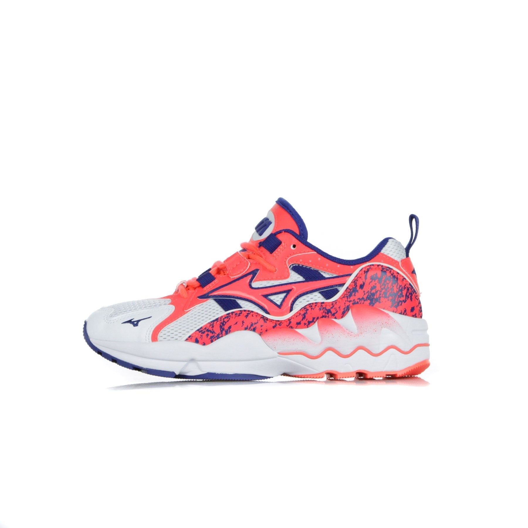 Mizuno, Scarpa Bassa Uomo Wawe Rider 1, White/fiery Coral/mazarine Blue