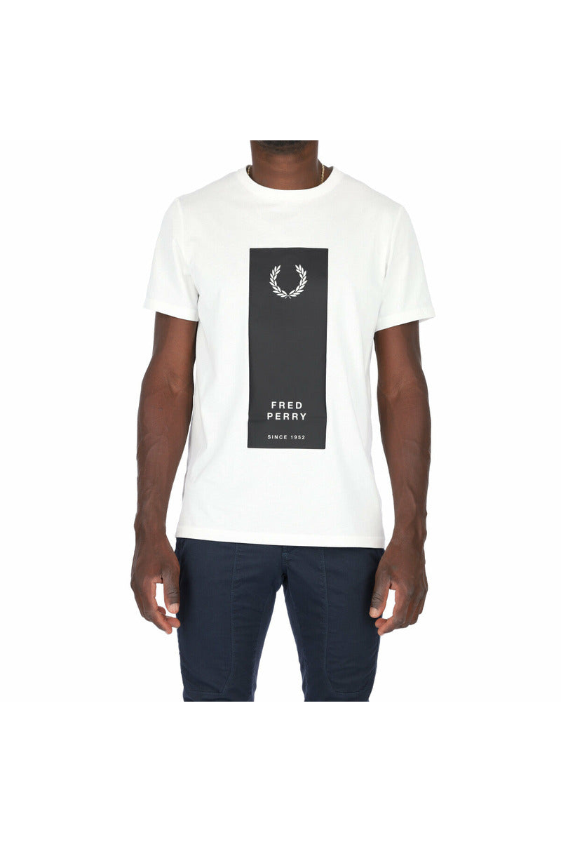 FREDPERRY M3664 t-shirt manica corta con stampa con logo frontale